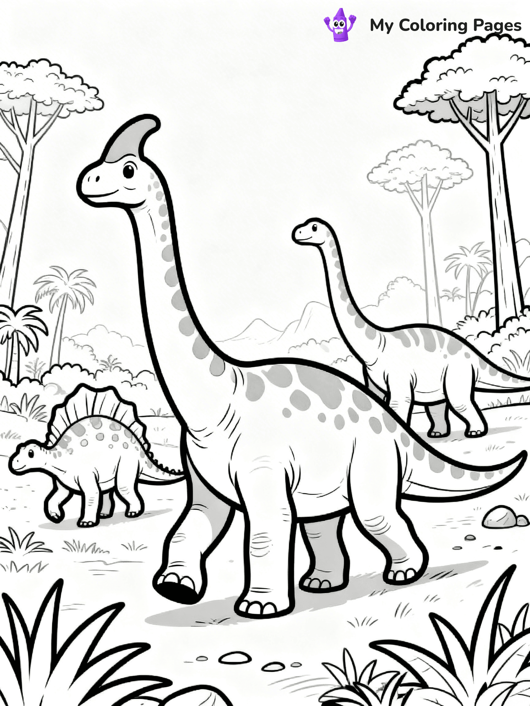 Parasaurolophus Coloring Pages - 23