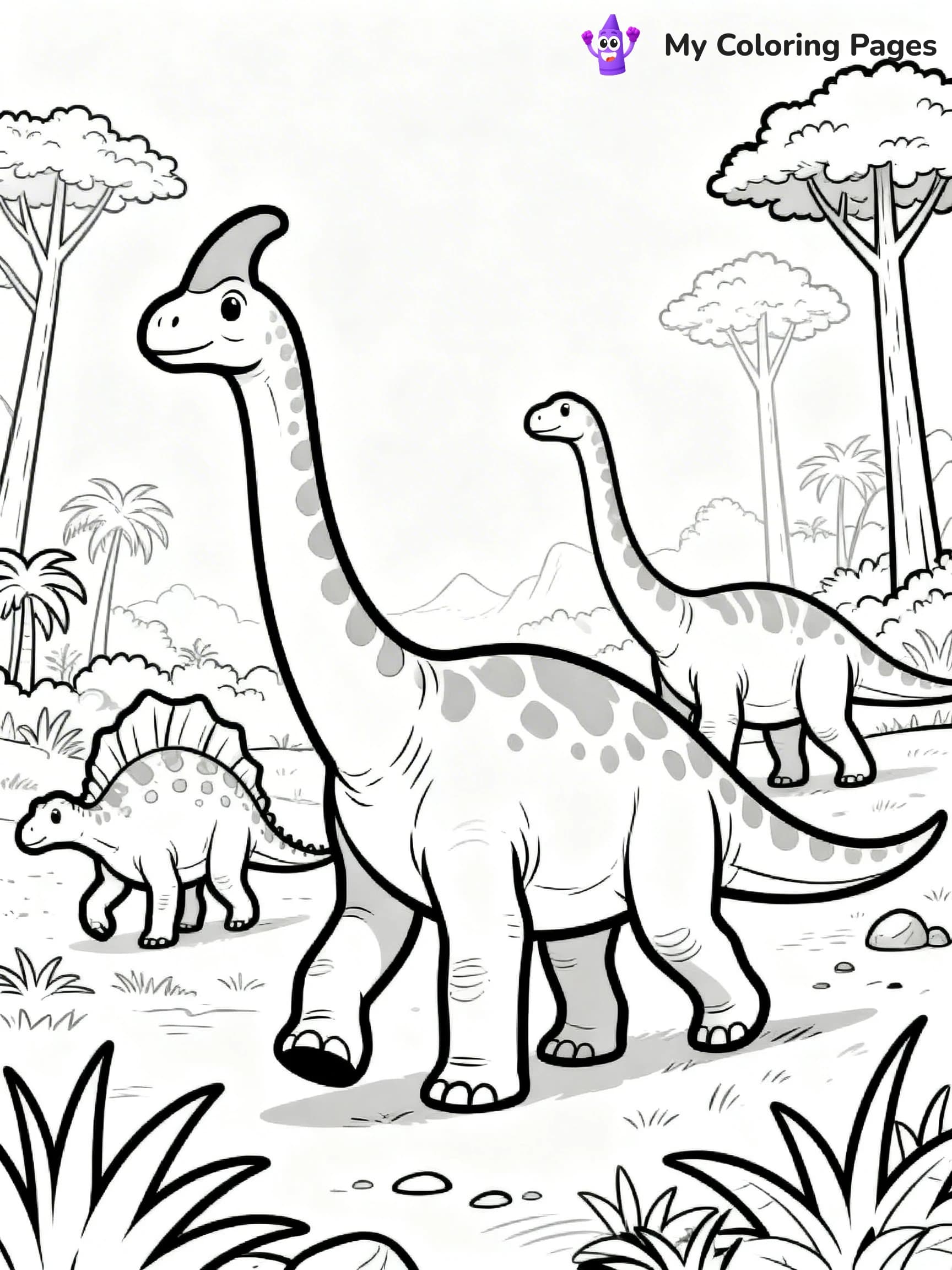 Parasaurolophus Coloring Pages - 23