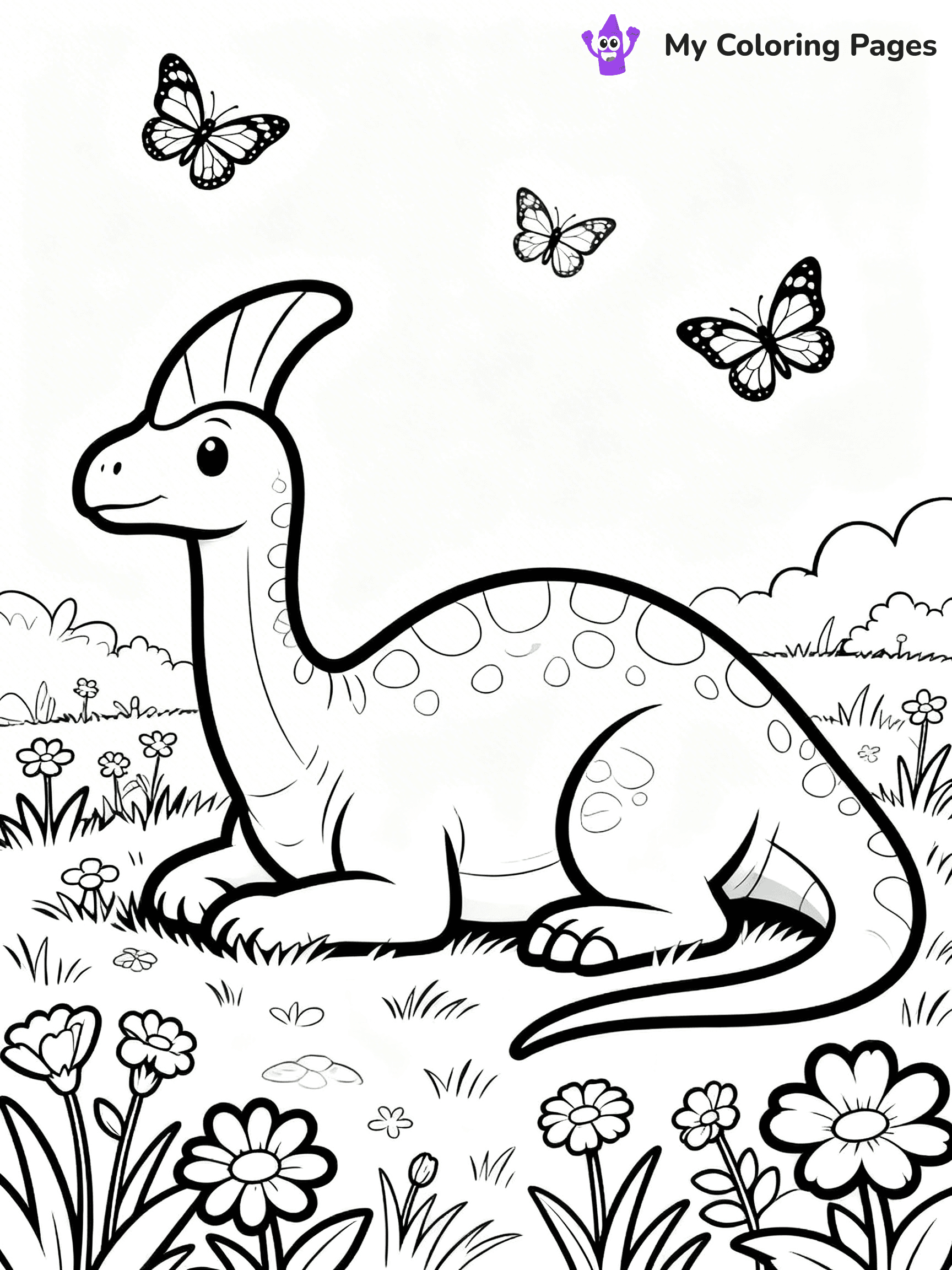 Parasaurolophus Coloring Pages - 19