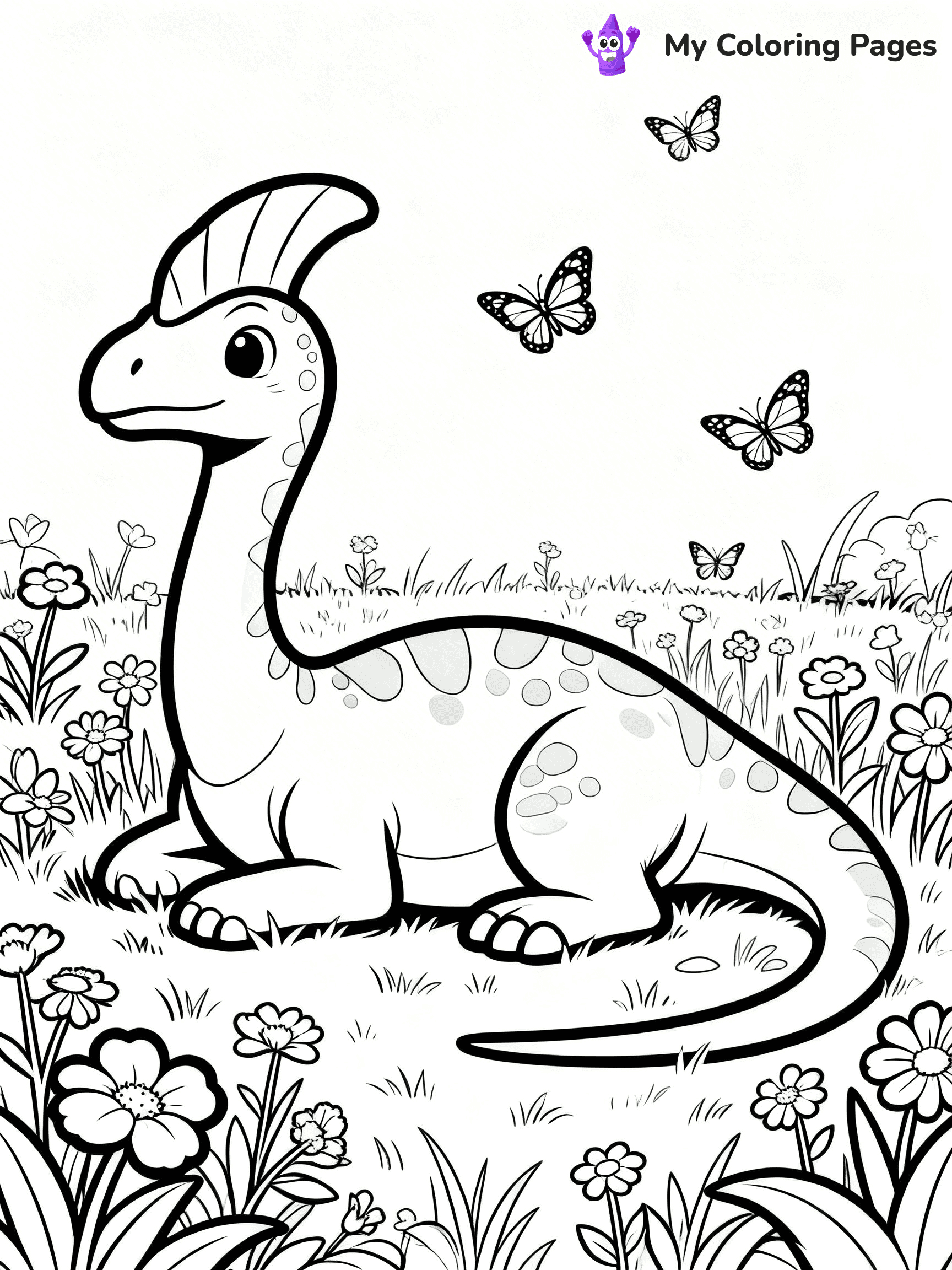 Parasaurolophus Coloring Pages - 17