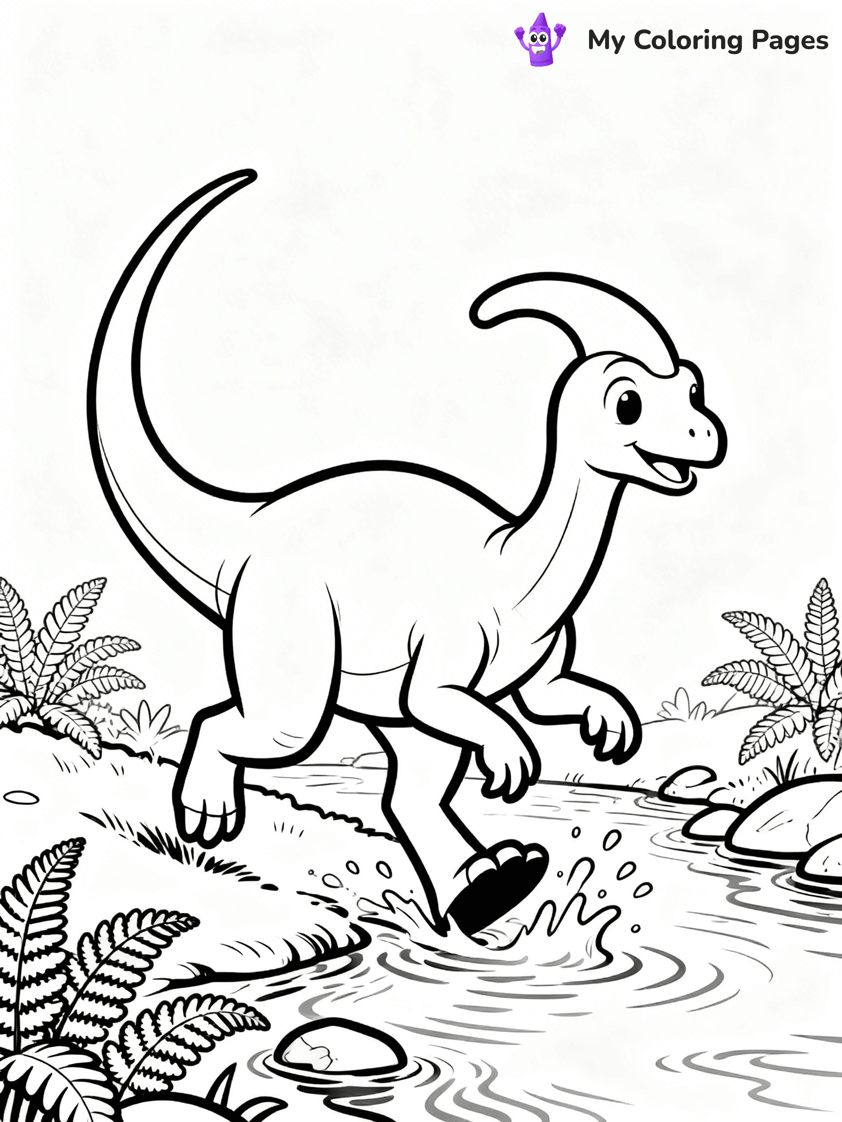 Parasaurolophus Coloring Pages - 14