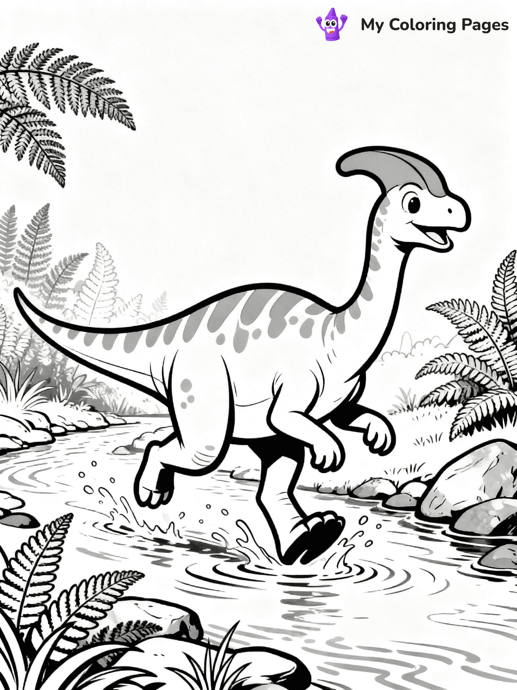 Parasaurolophus Coloring Pages - 12