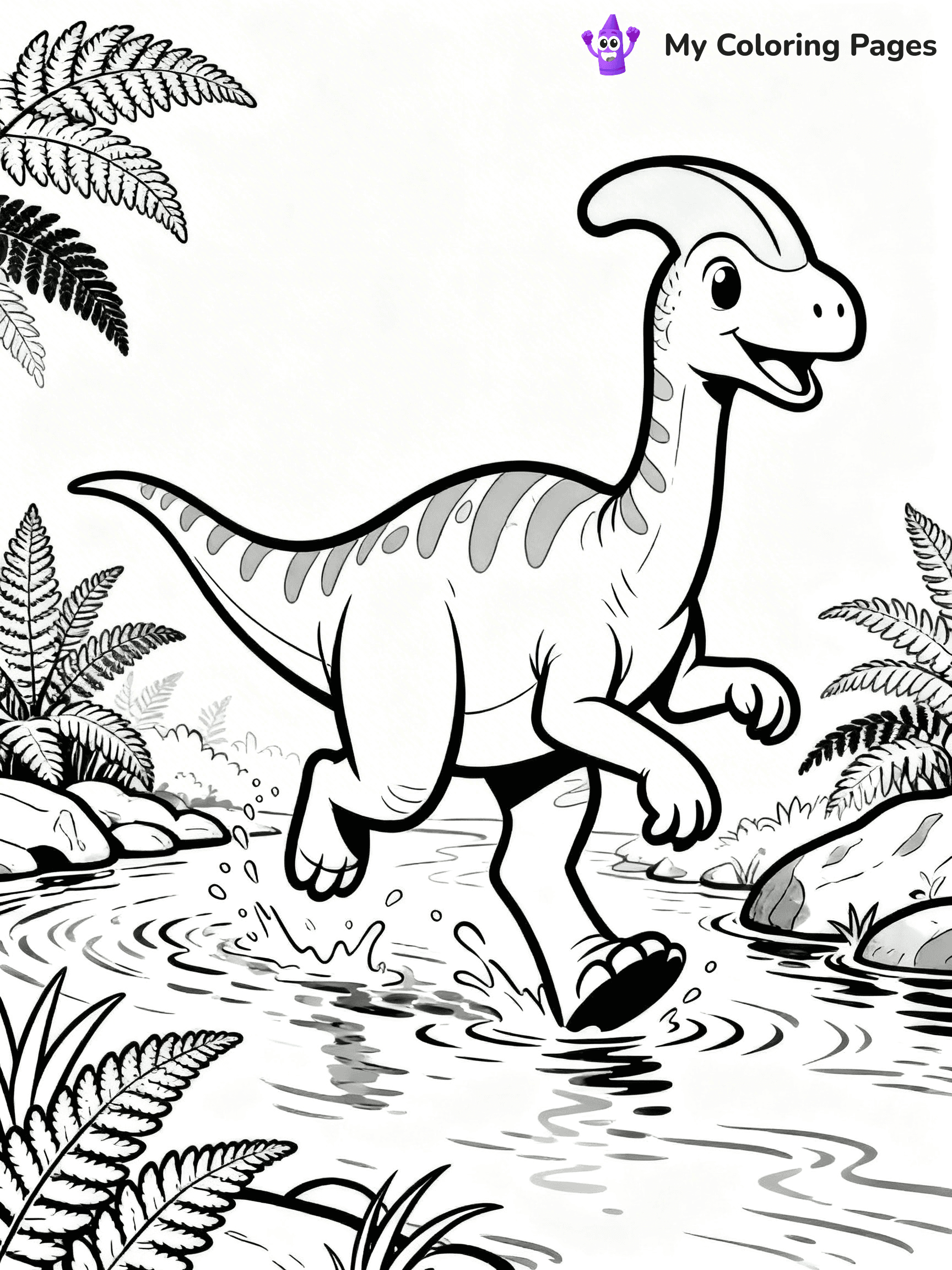 Parasaurolophus Coloring Pages - 10