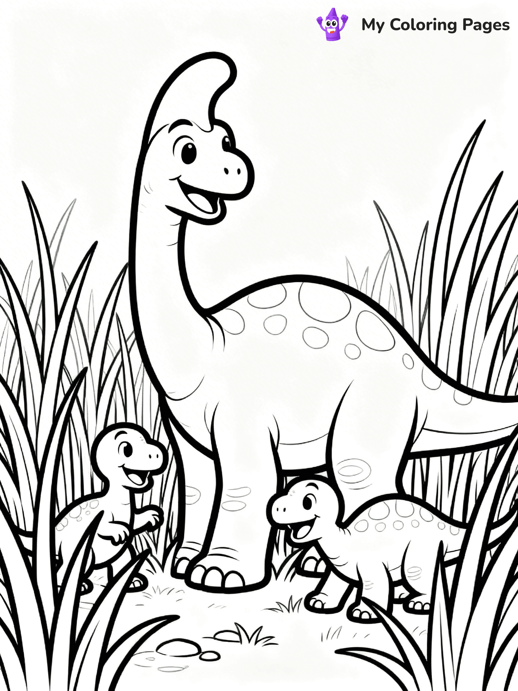 Parasaurolophus Coloring Pages - 5