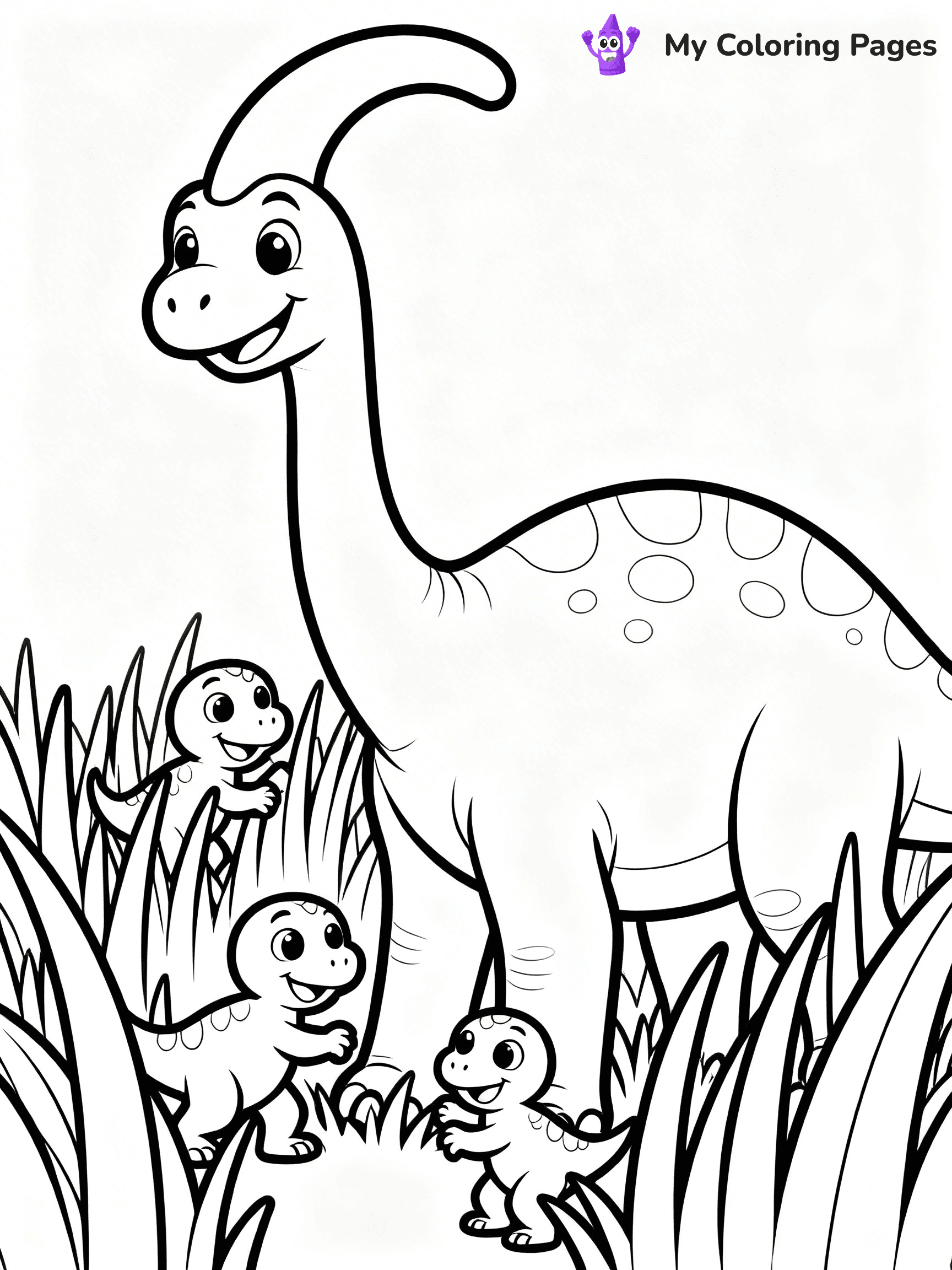 Parasaurolophus Coloring Pages - 4