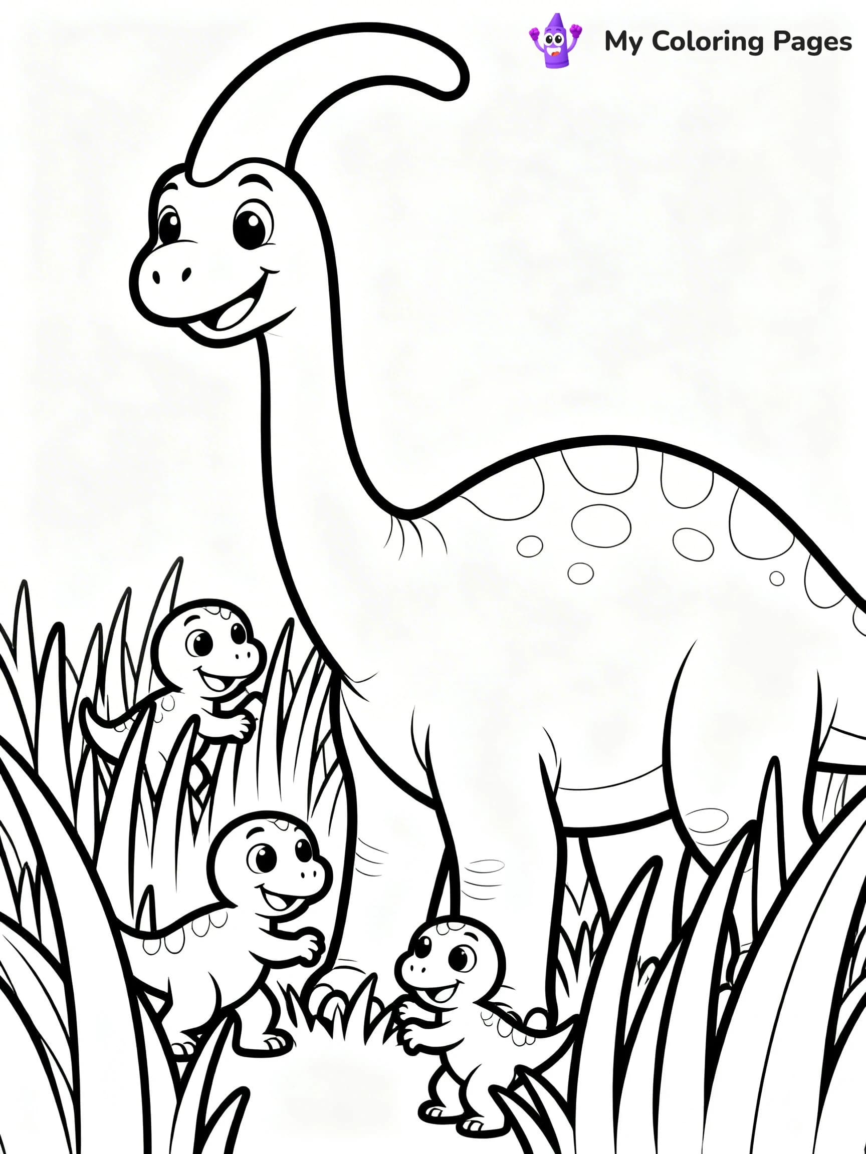 Parasaurolophus Coloring Pages - 4