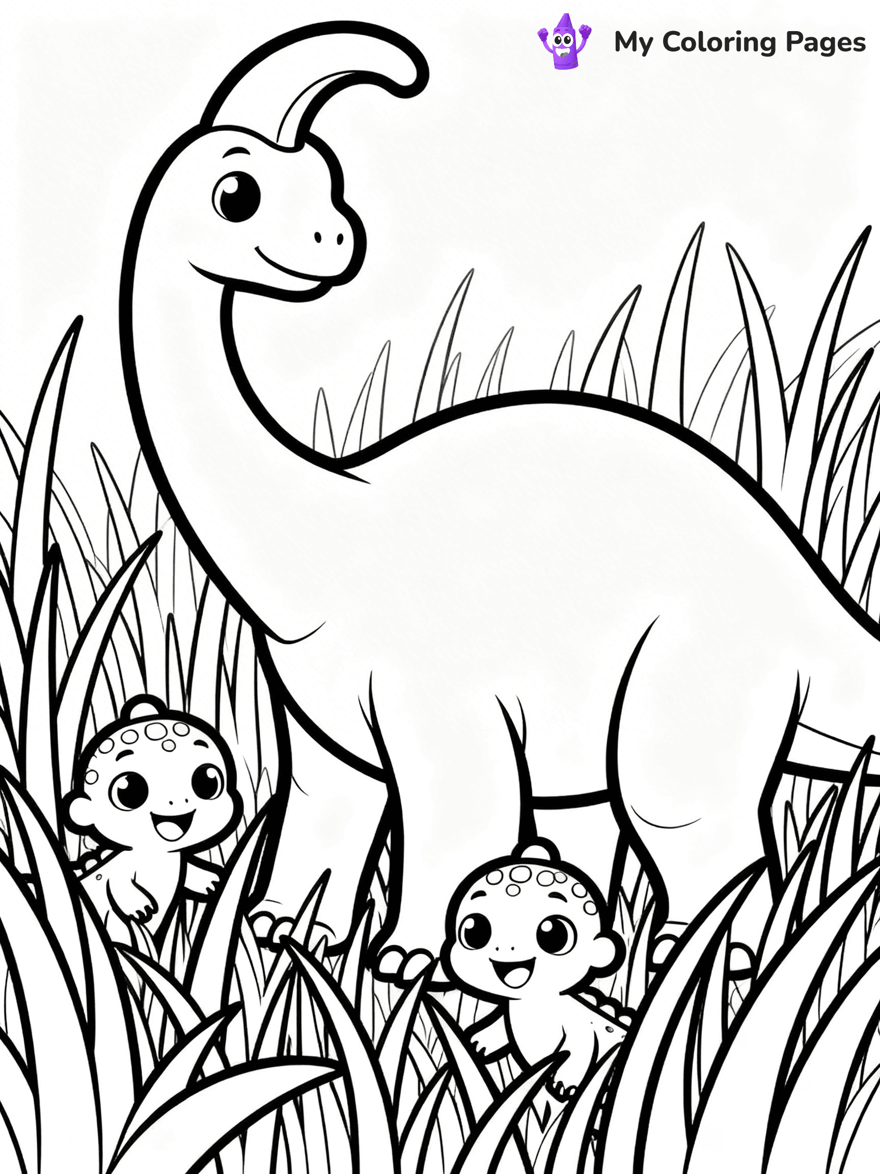 Parasaurolophus Coloring Pages - 3