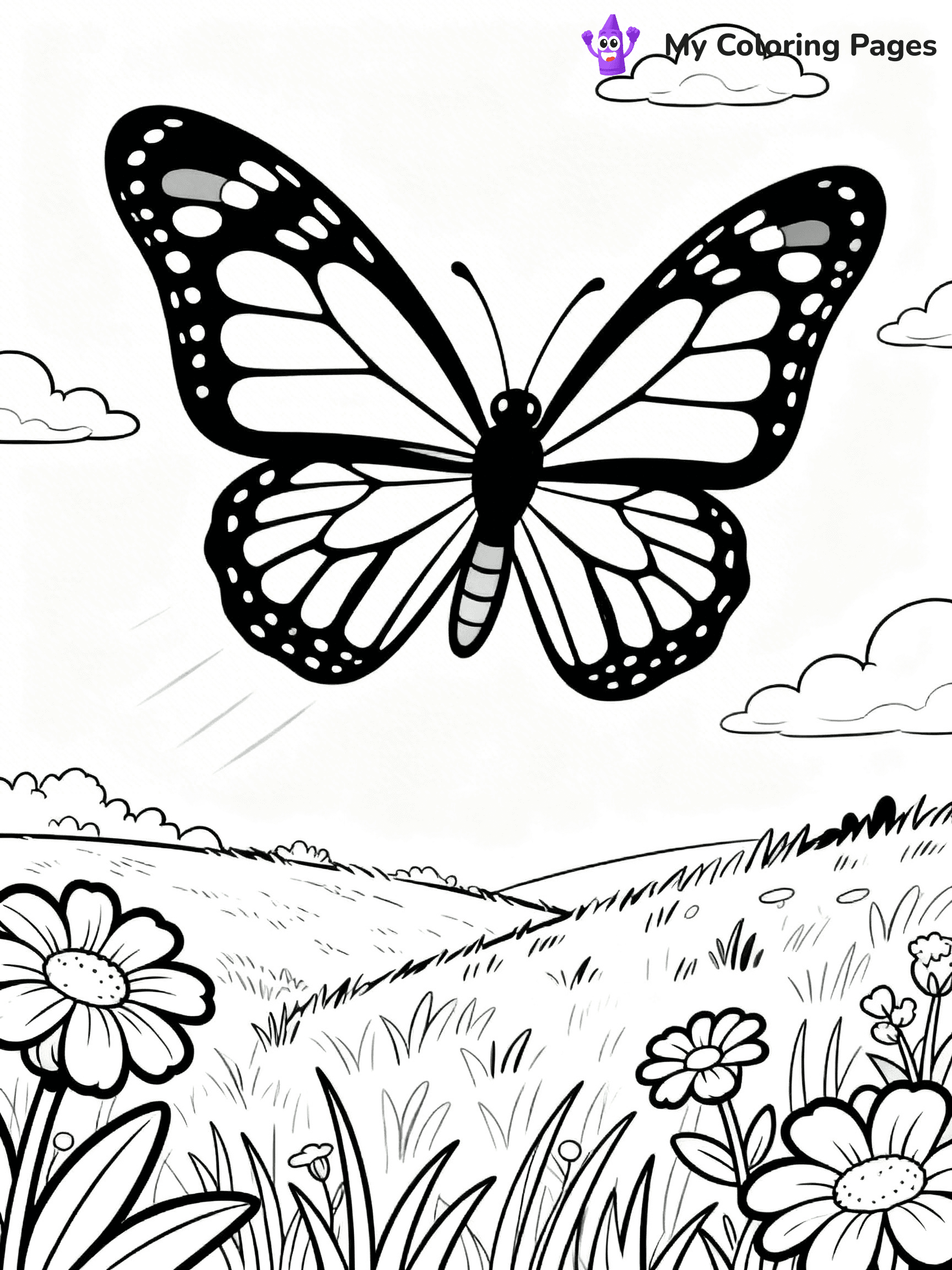 Monarch Butterfly Coloring Pages - 7