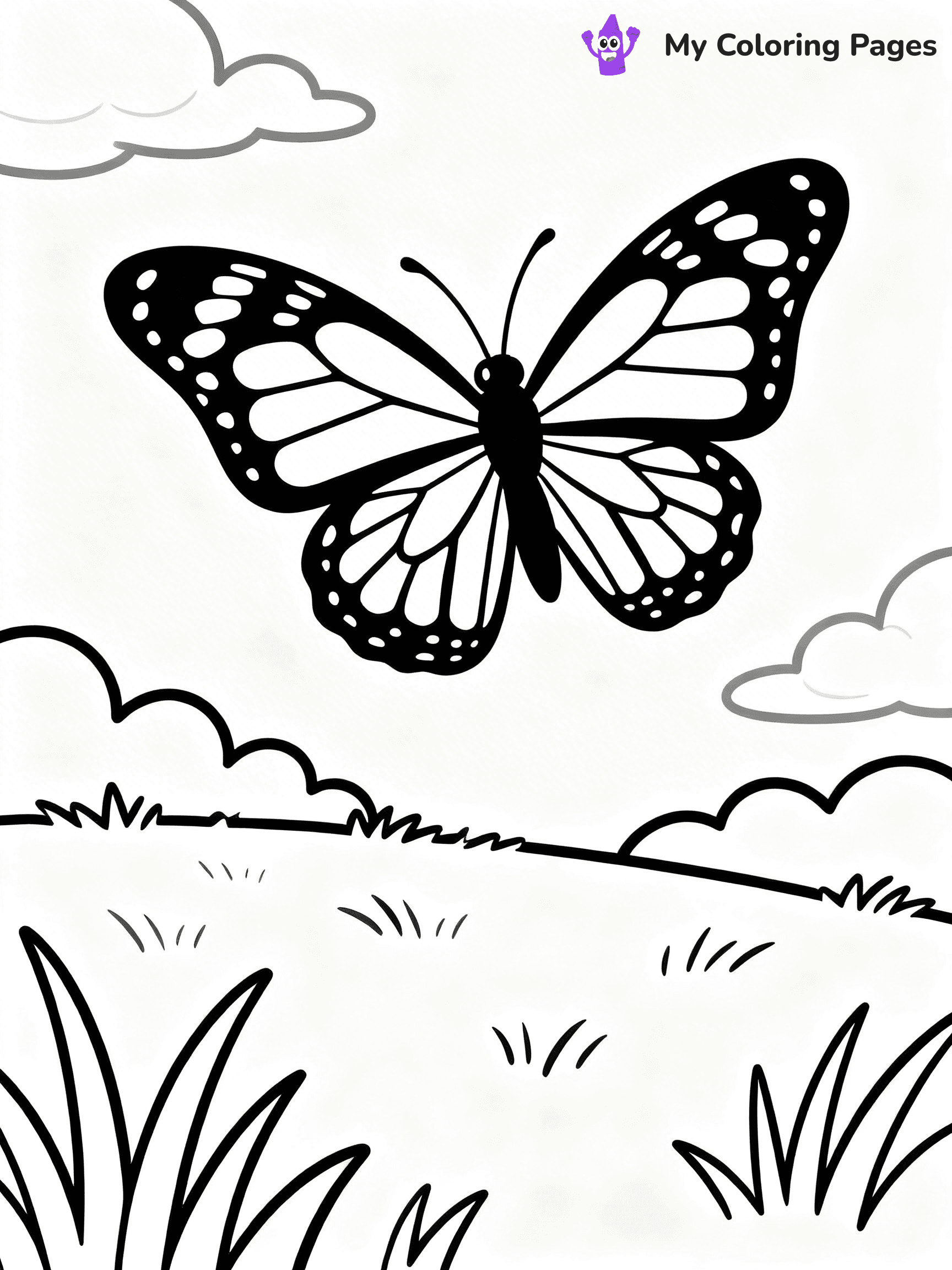 Monarch Butterfly Coloring Pages - 4