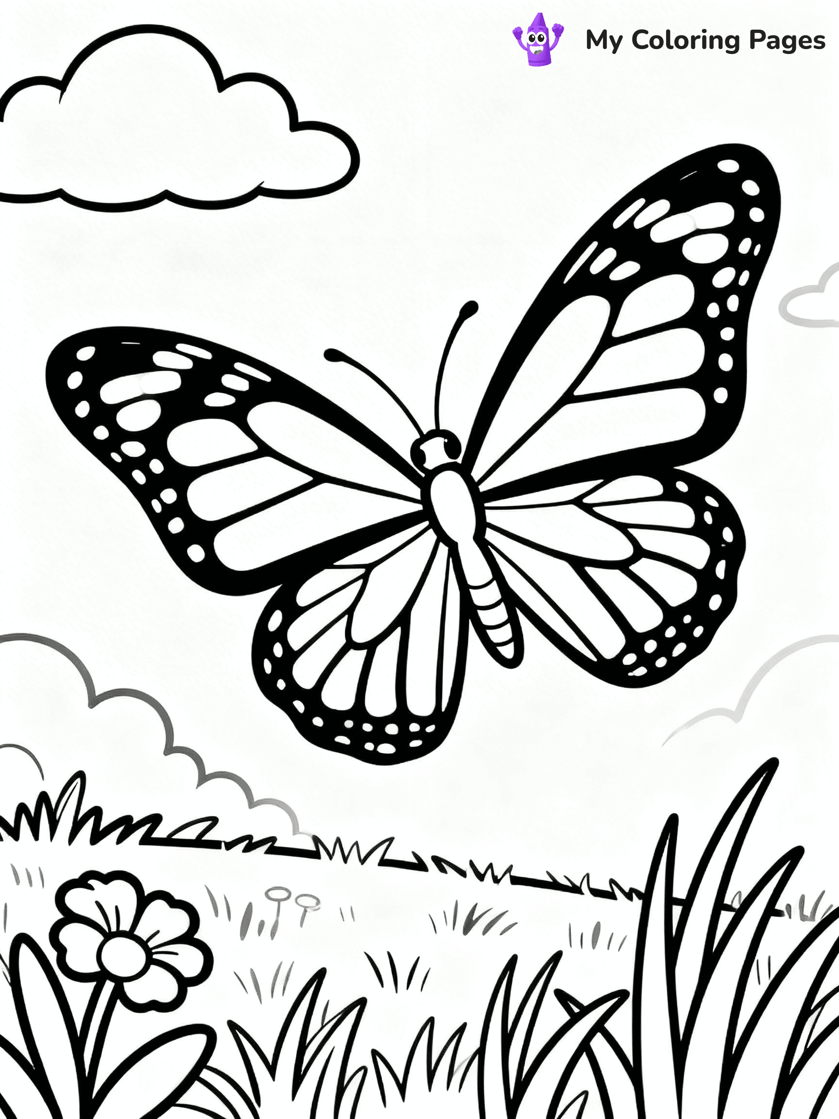 Monarch Butterfly Coloring Pages - 3