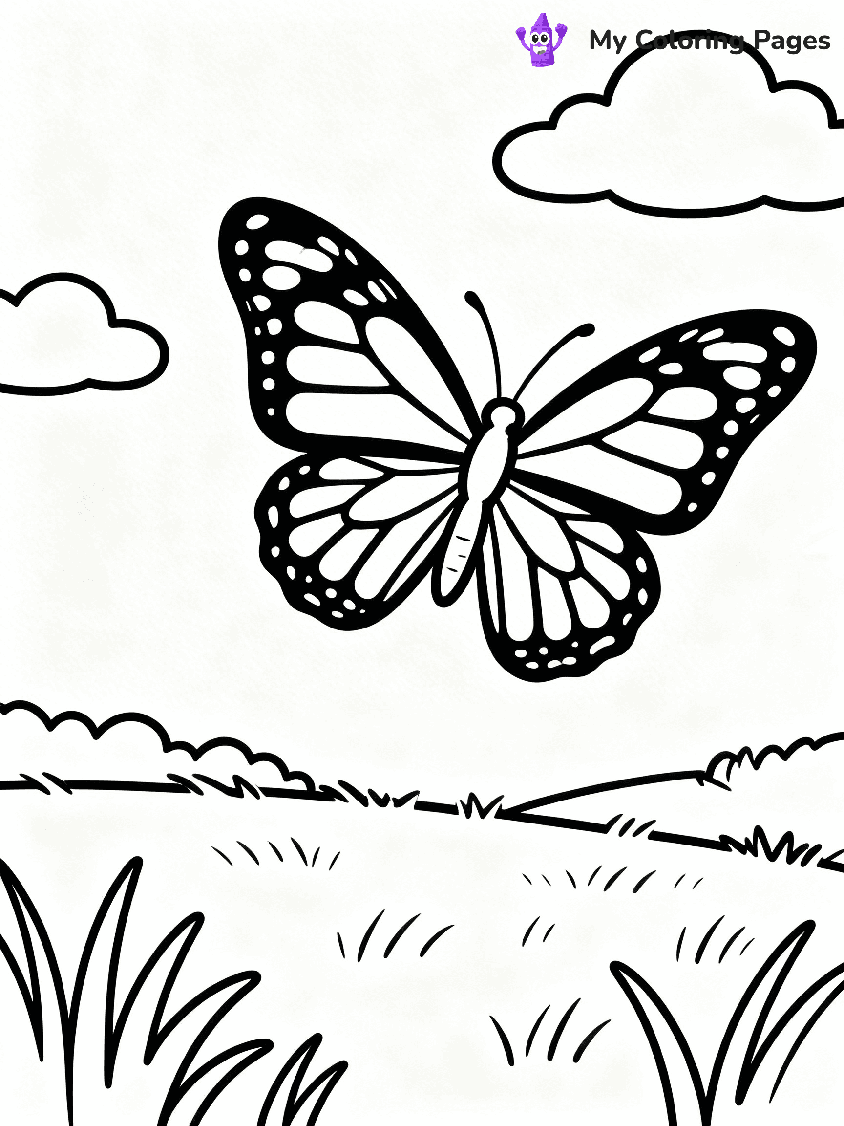 Monarch Butterfly Coloring Pages - 2