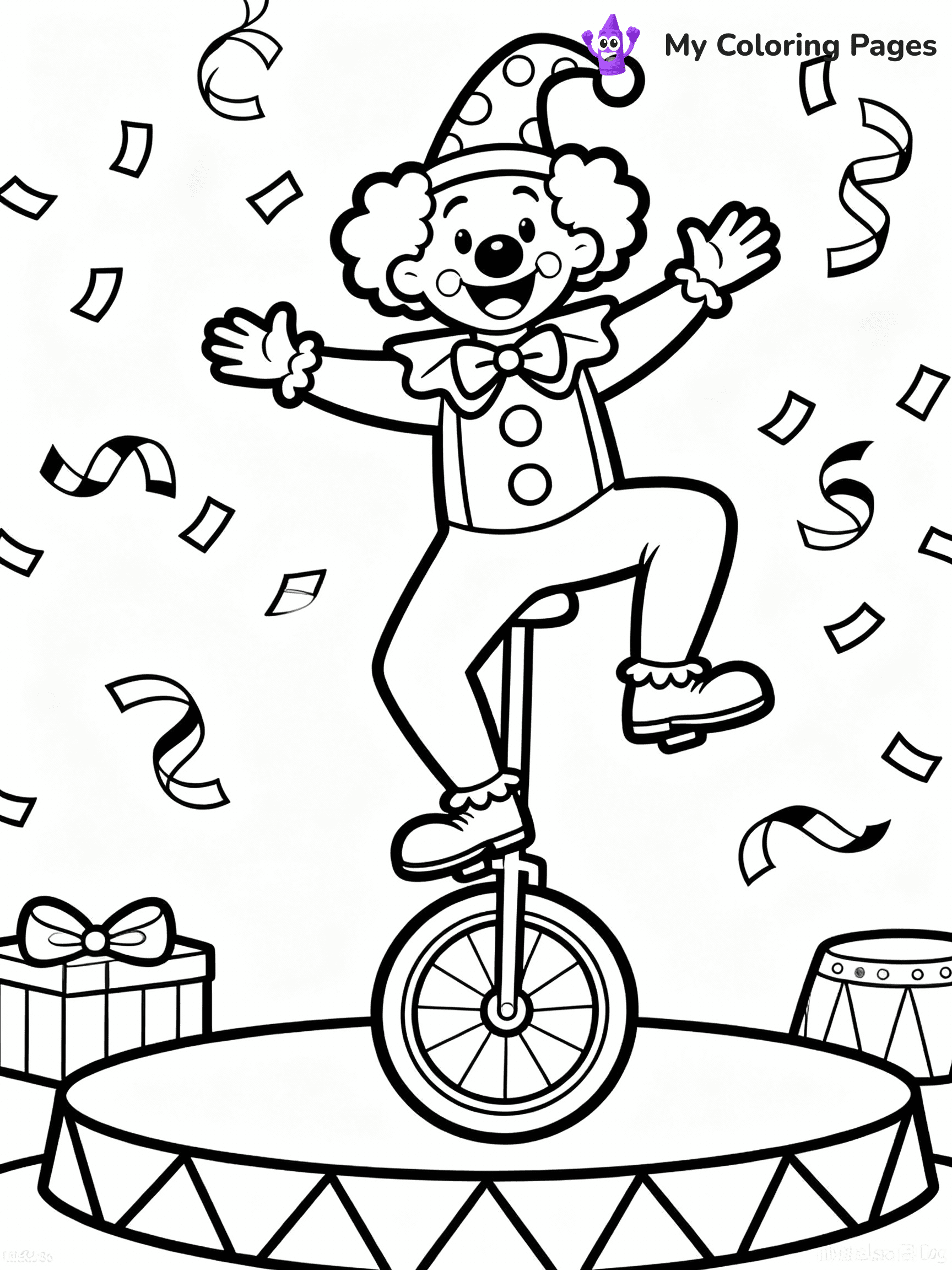 Clown Coloring Pages - 18