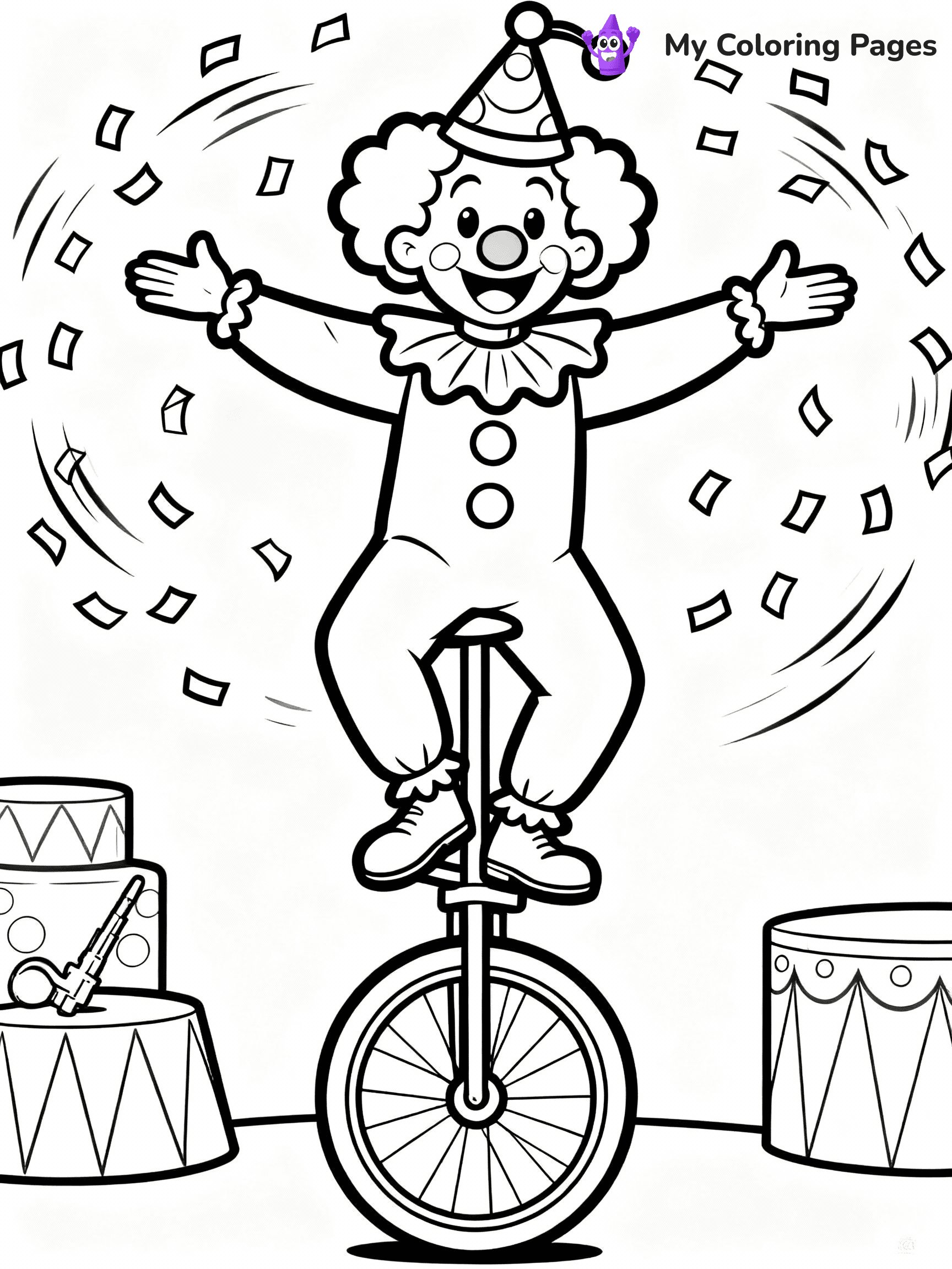 Clown Coloring Pages - 17