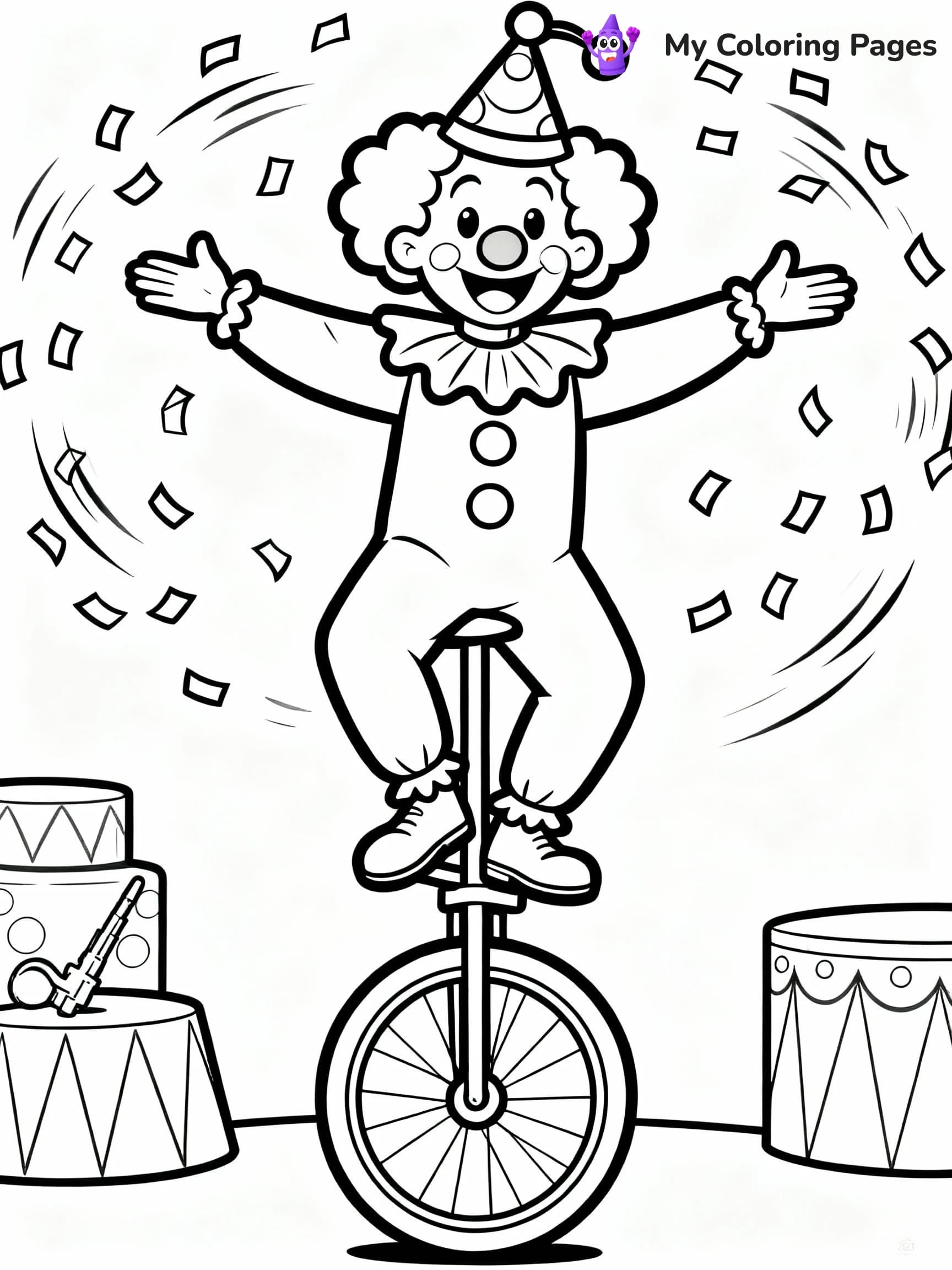 Clown Coloring Pages - 17