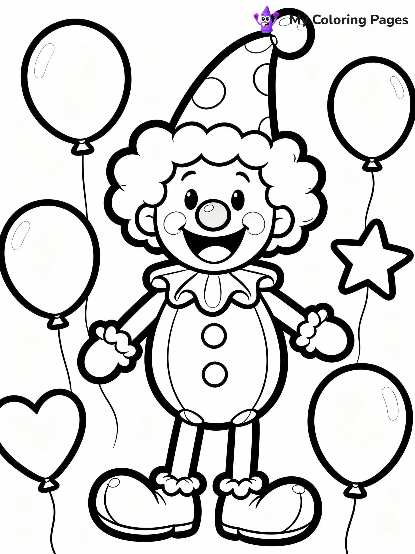 Clown Coloring Pages - 13