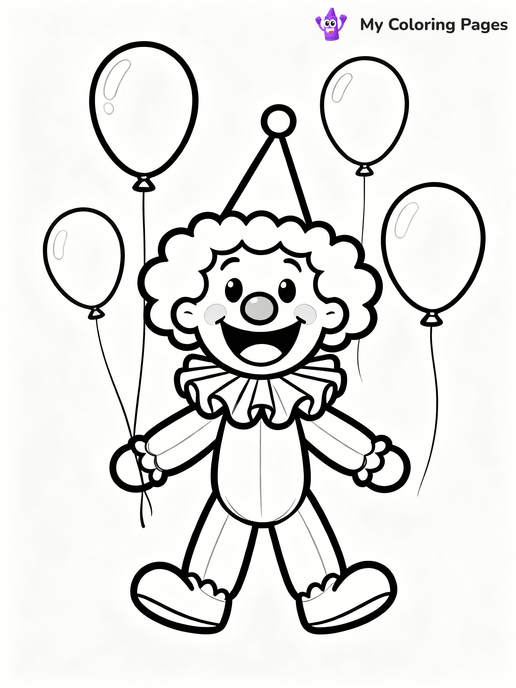 Clown Coloring Pages - 10