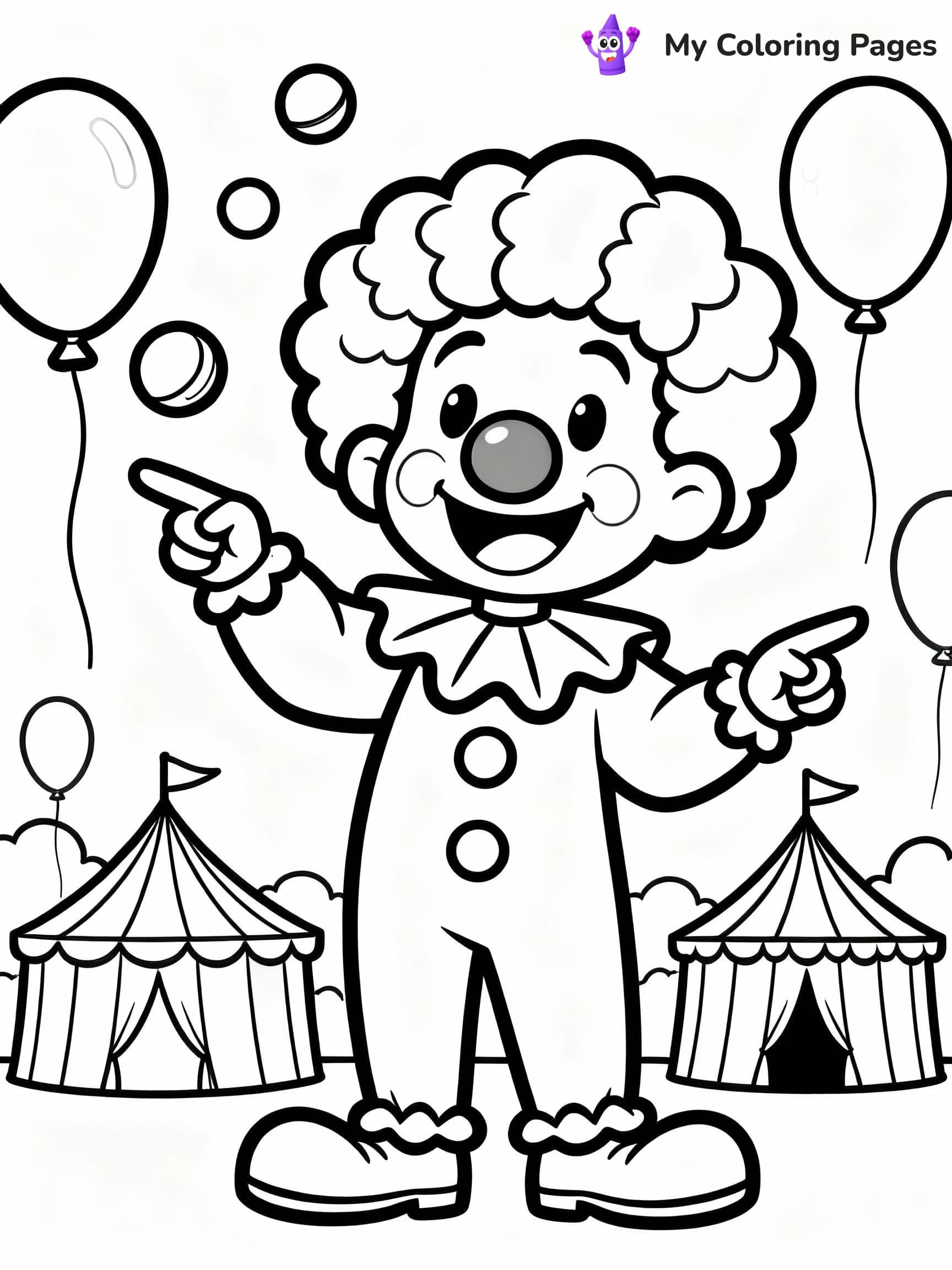 Clown Coloring Pages - 7