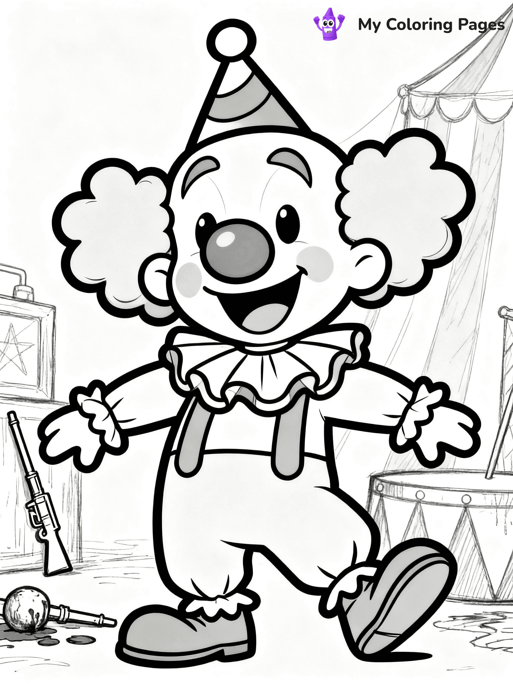 Clown Coloring Pages - 3