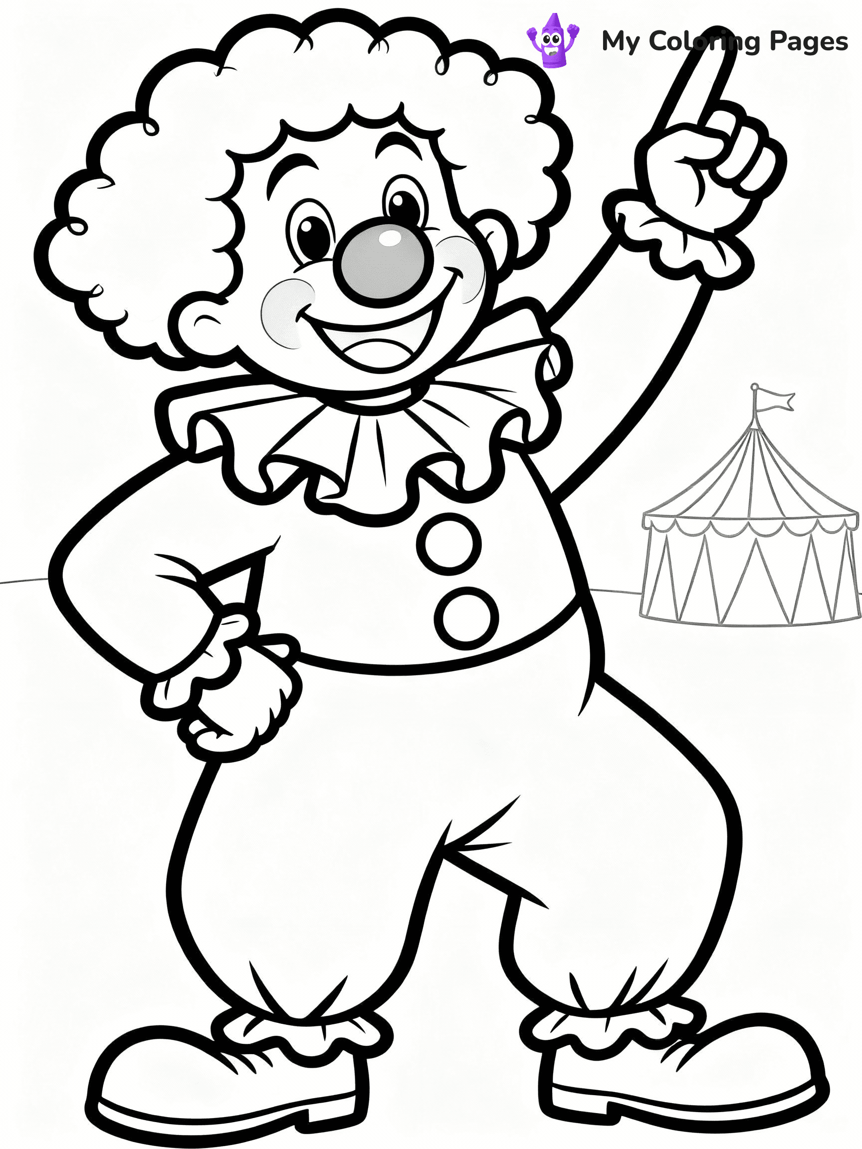 Clown Coloring Pages - 2