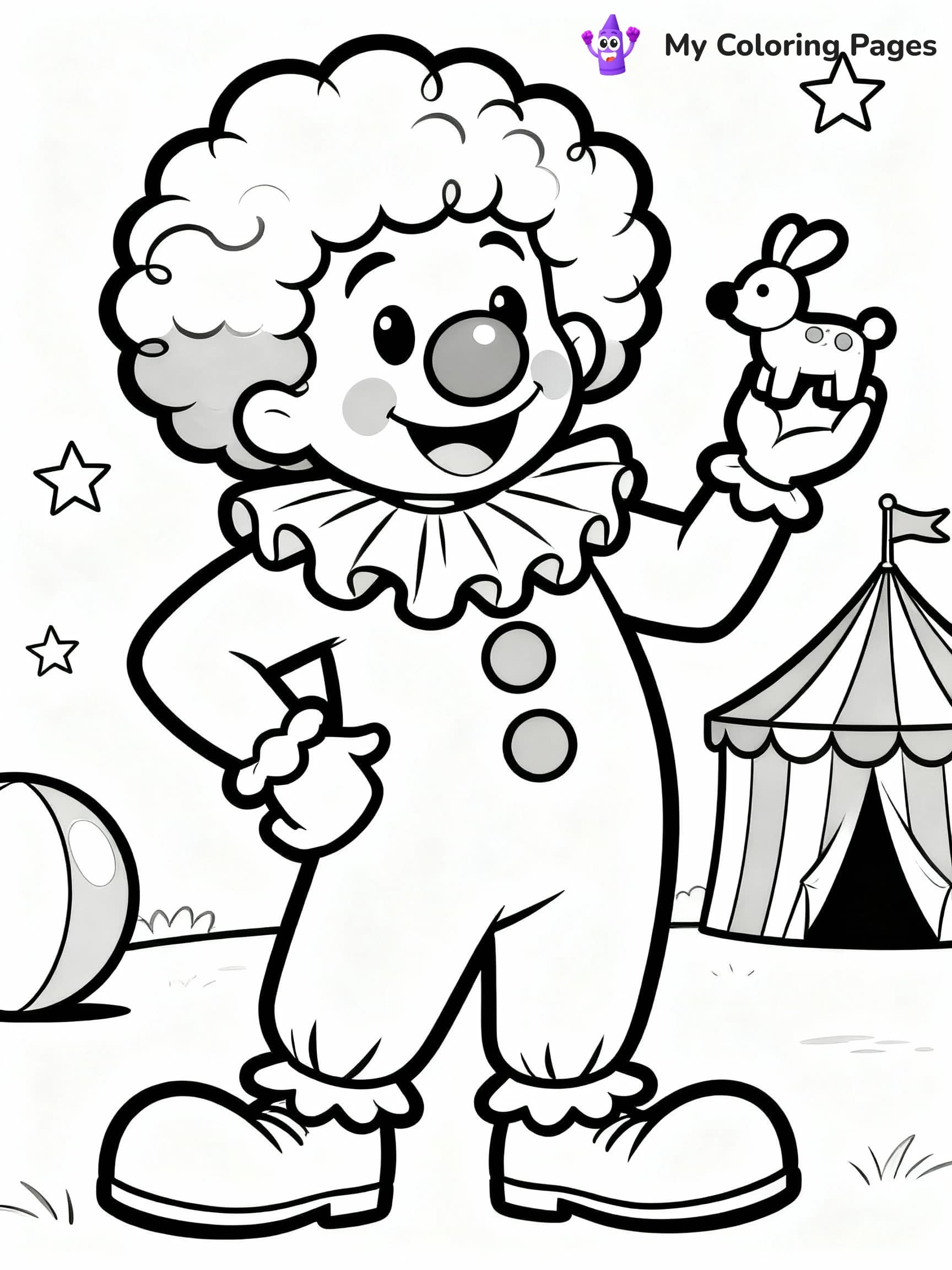 Clown Coloring Pages - 1