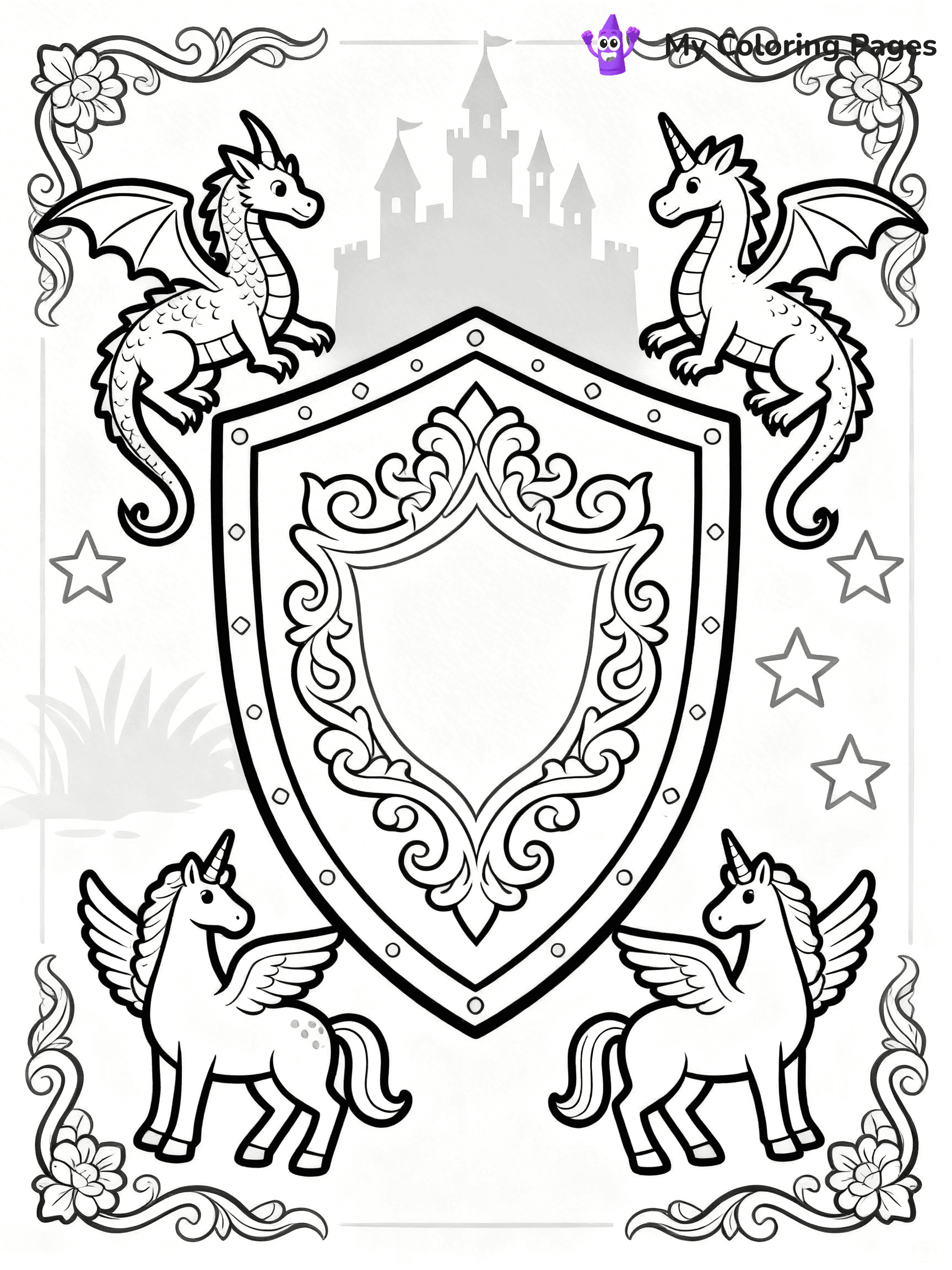 Shield Coloring Pages - 35