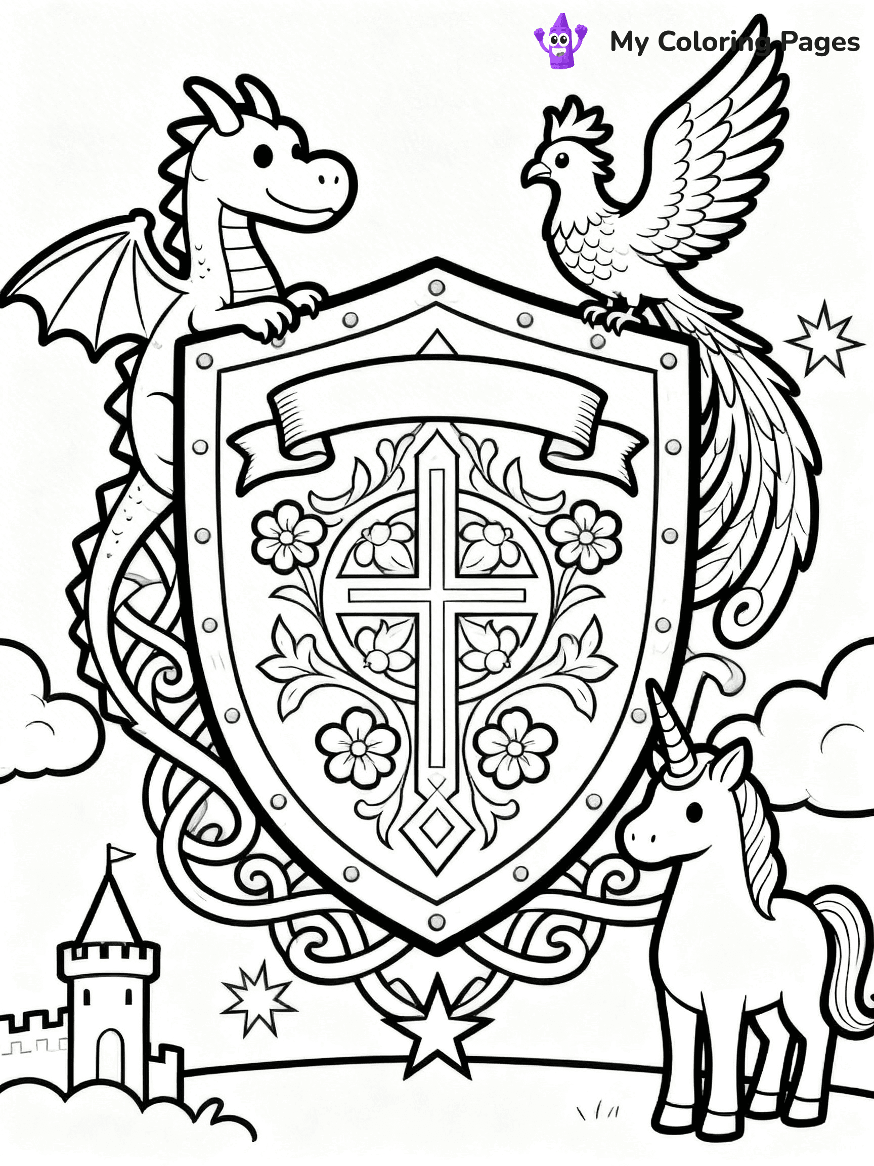 Shield Coloring Pages - 34