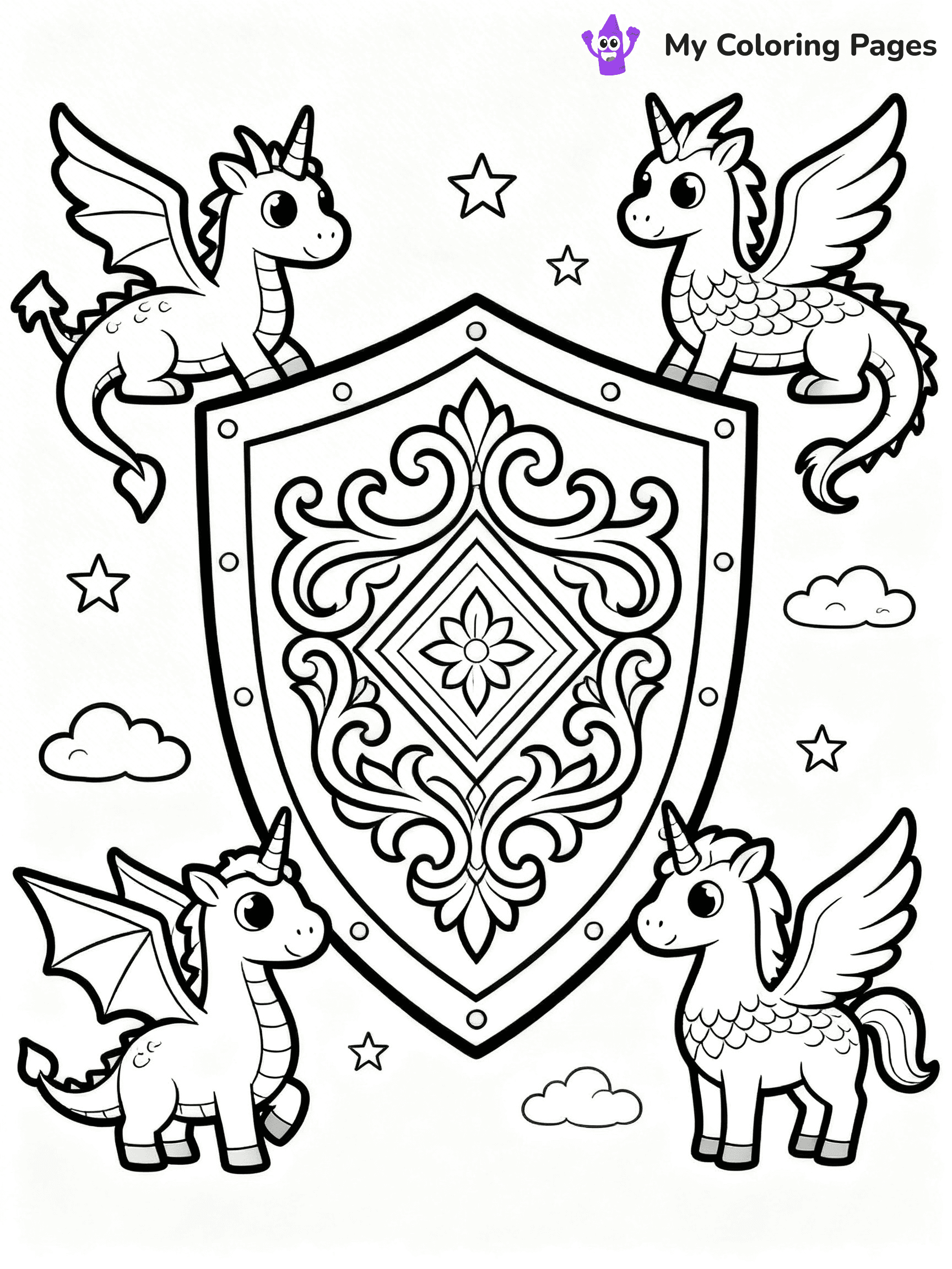 Shield Coloring Pages - 32