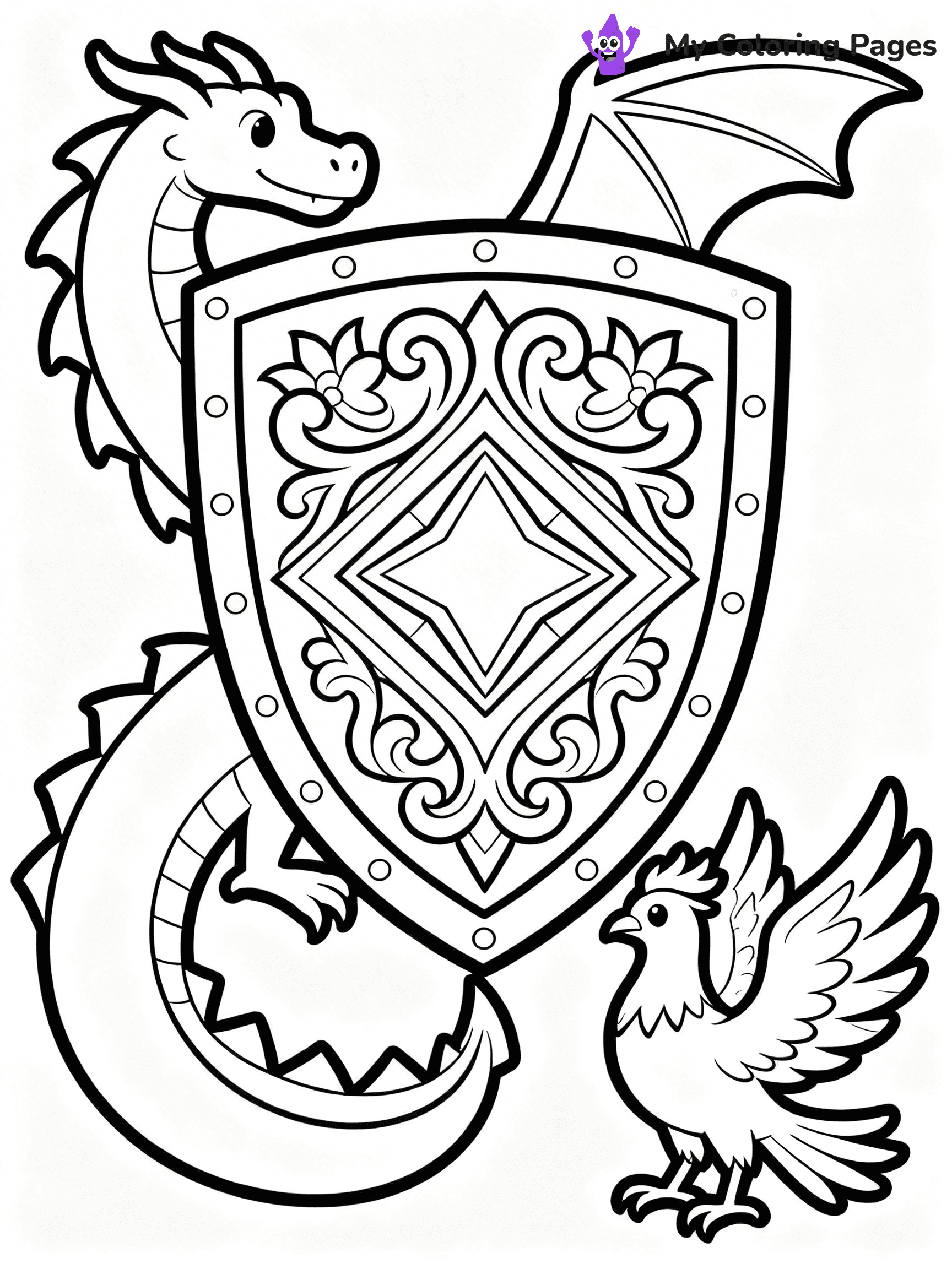 Shield Coloring Pages - 2