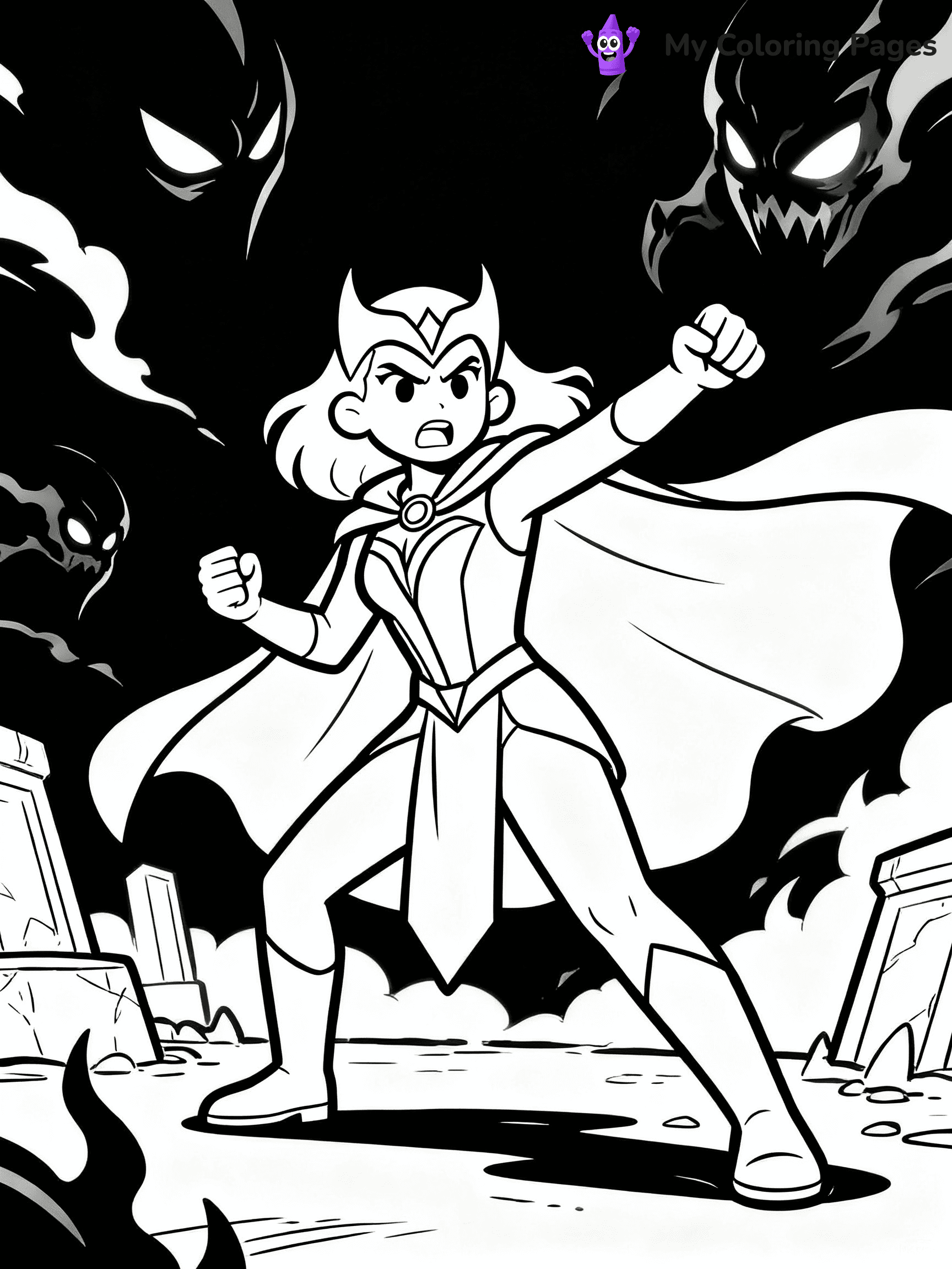 Scarlet Witch Coloring Pages - 7