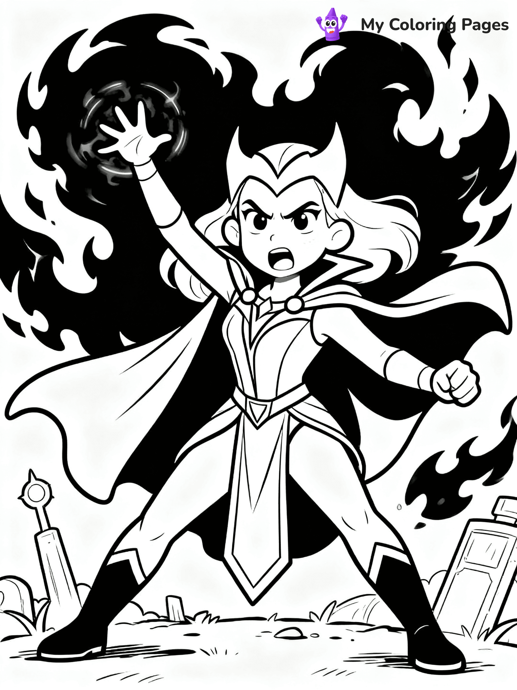 Scarlet Witch Coloring Pages - 6