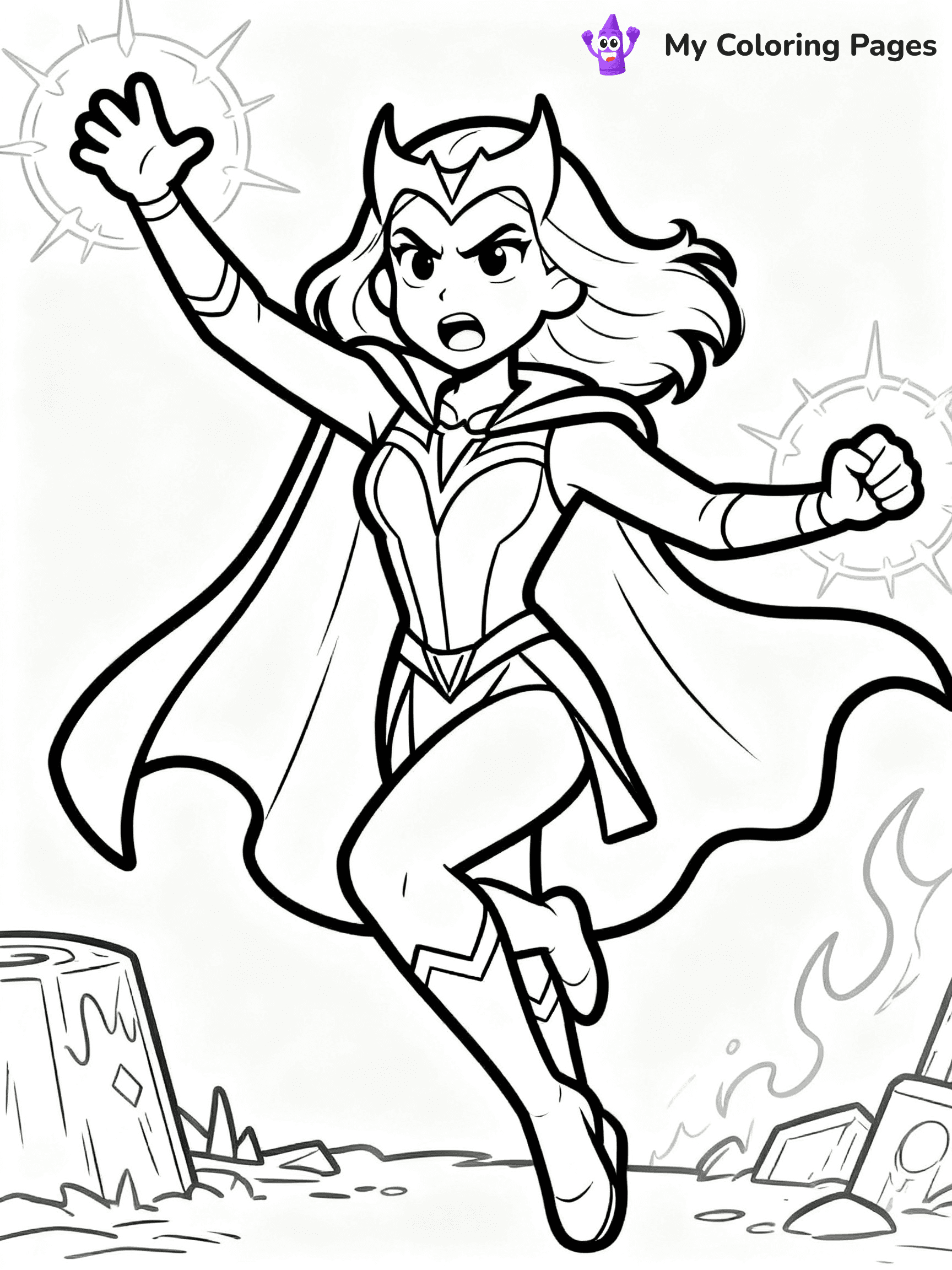 Scarlet Witch Coloring Pages - 4
