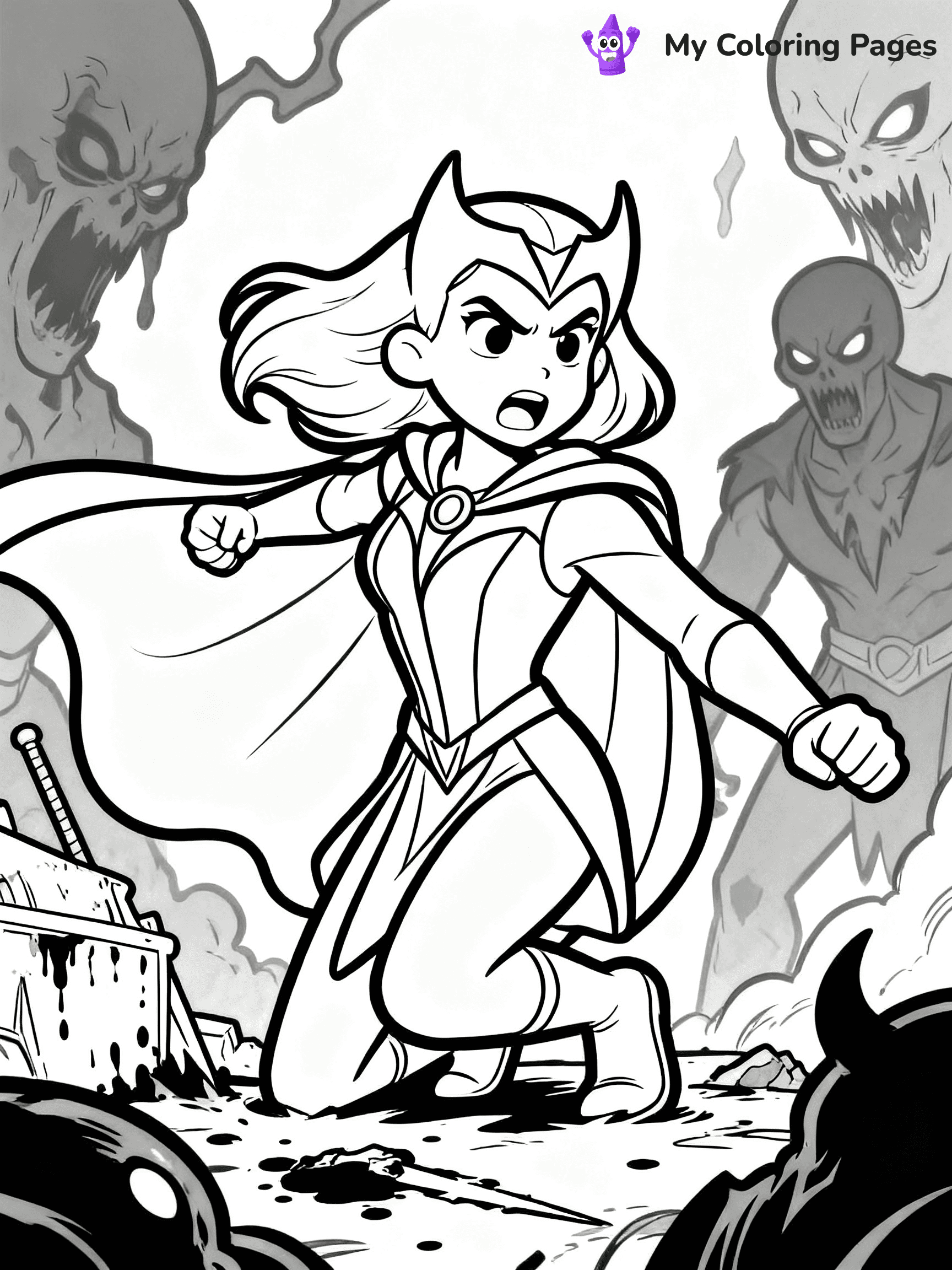Scarlet Witch Coloring Pages - 3
