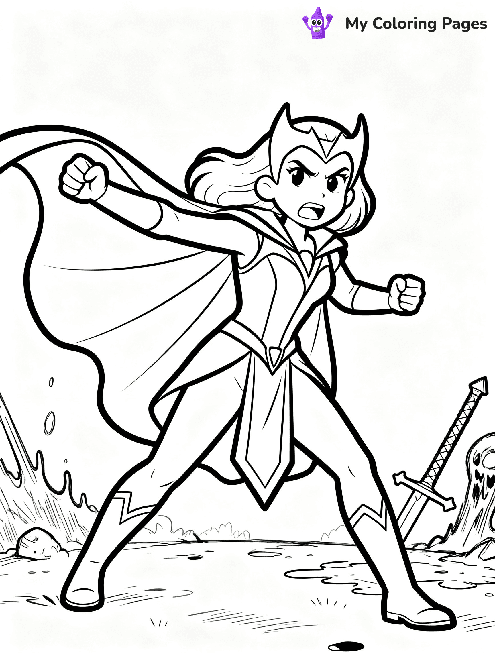 Scarlet Witch Coloring Pages - 2