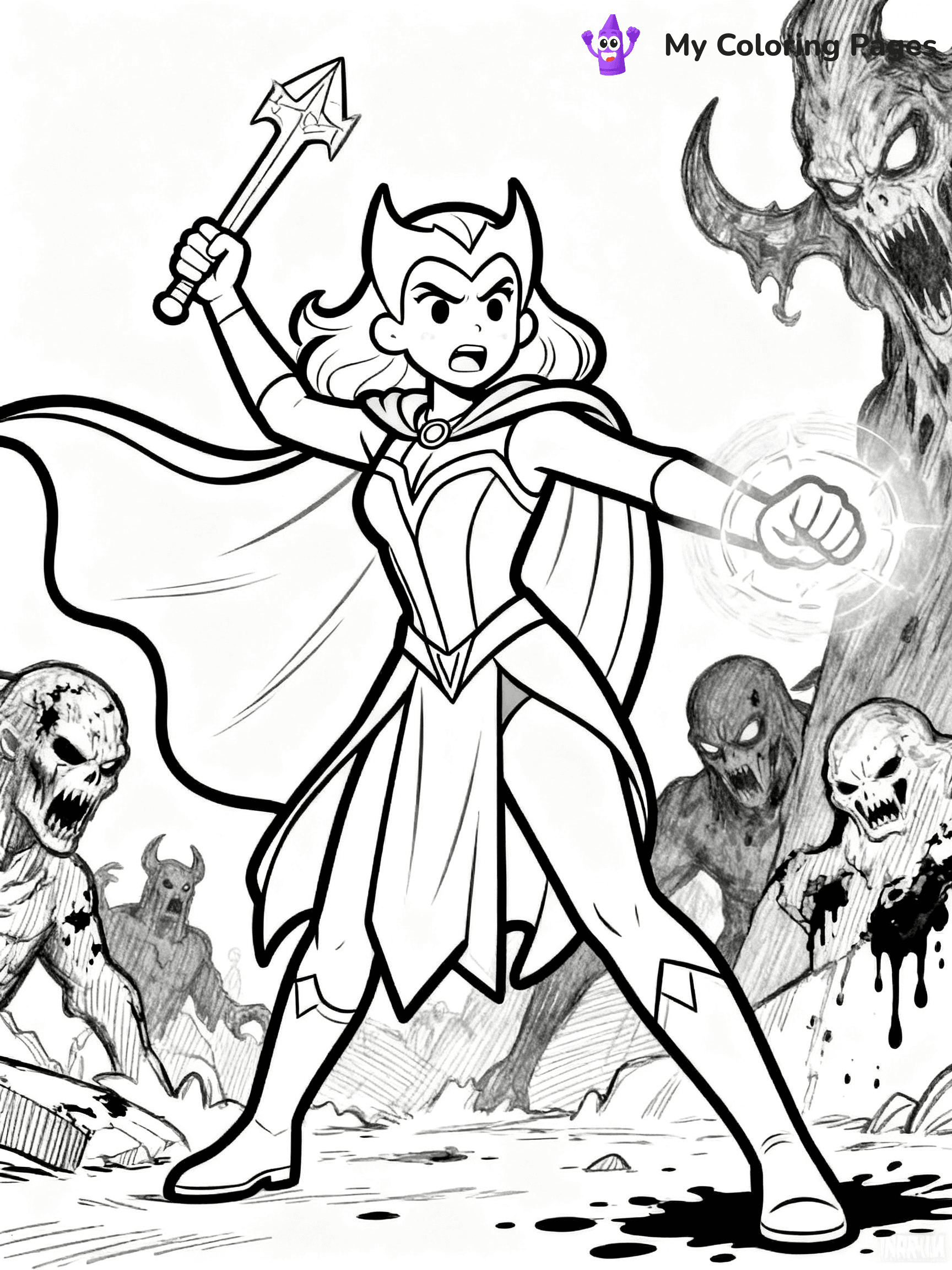 Scarlet Witch Coloring Pages - 1