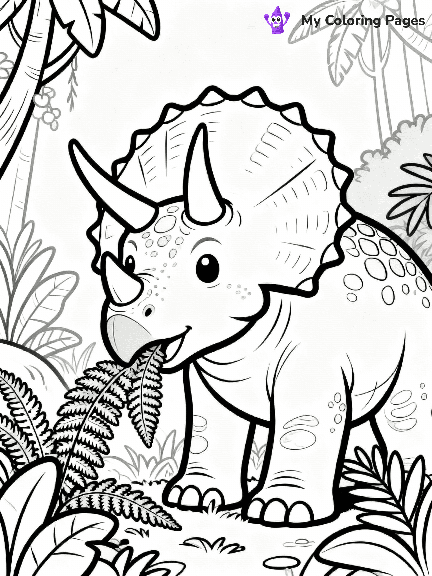 Triceratops Coloring Pages - 18
