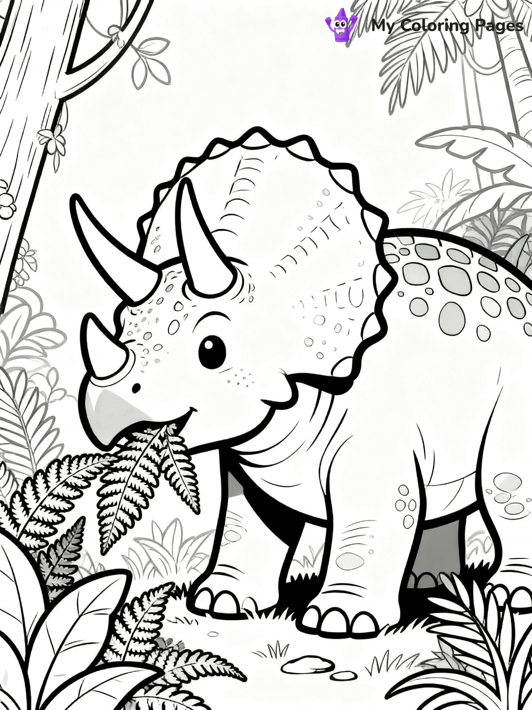Triceratops Coloring Pages - 17