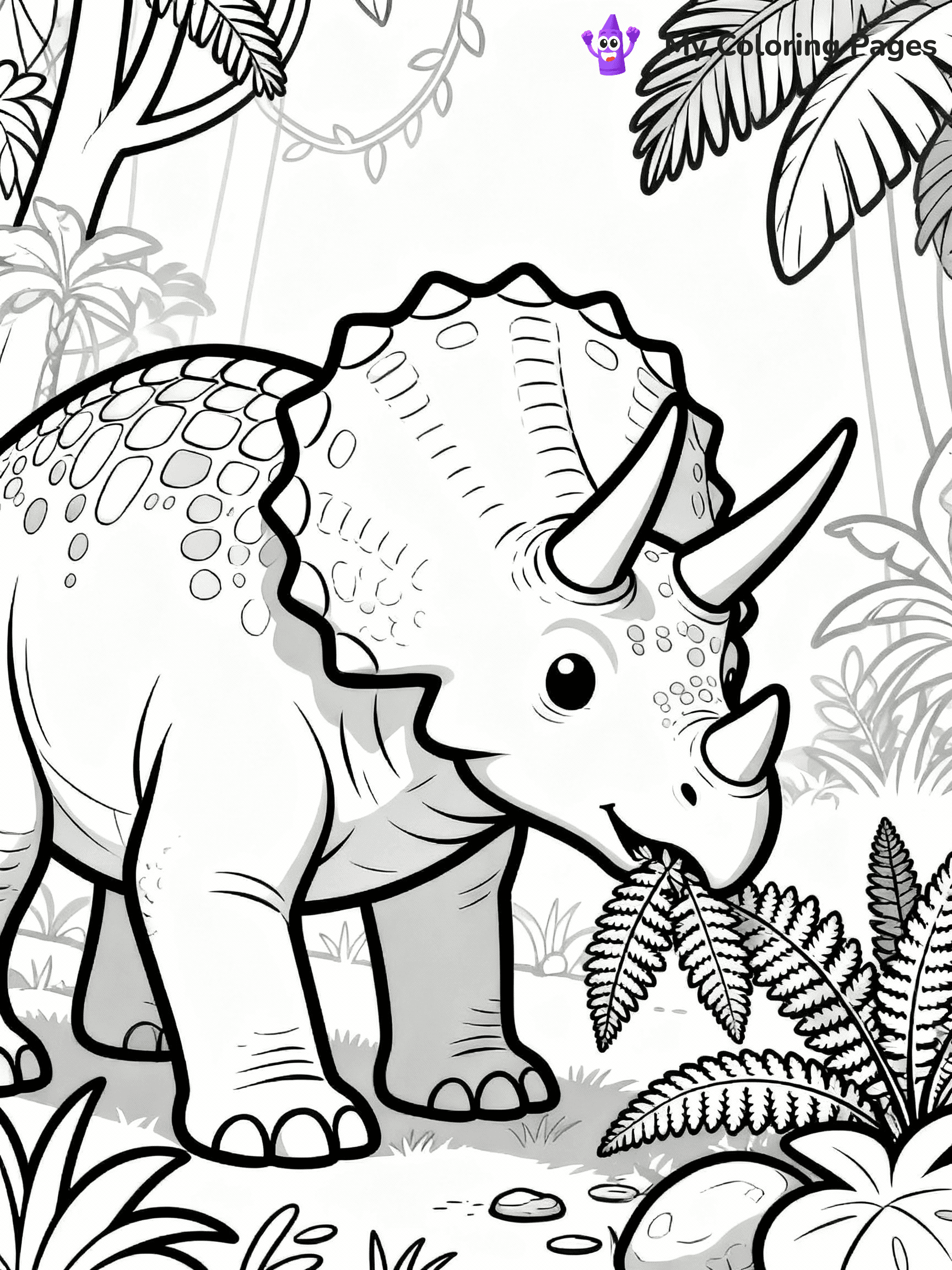 Triceratops Coloring Pages - 15