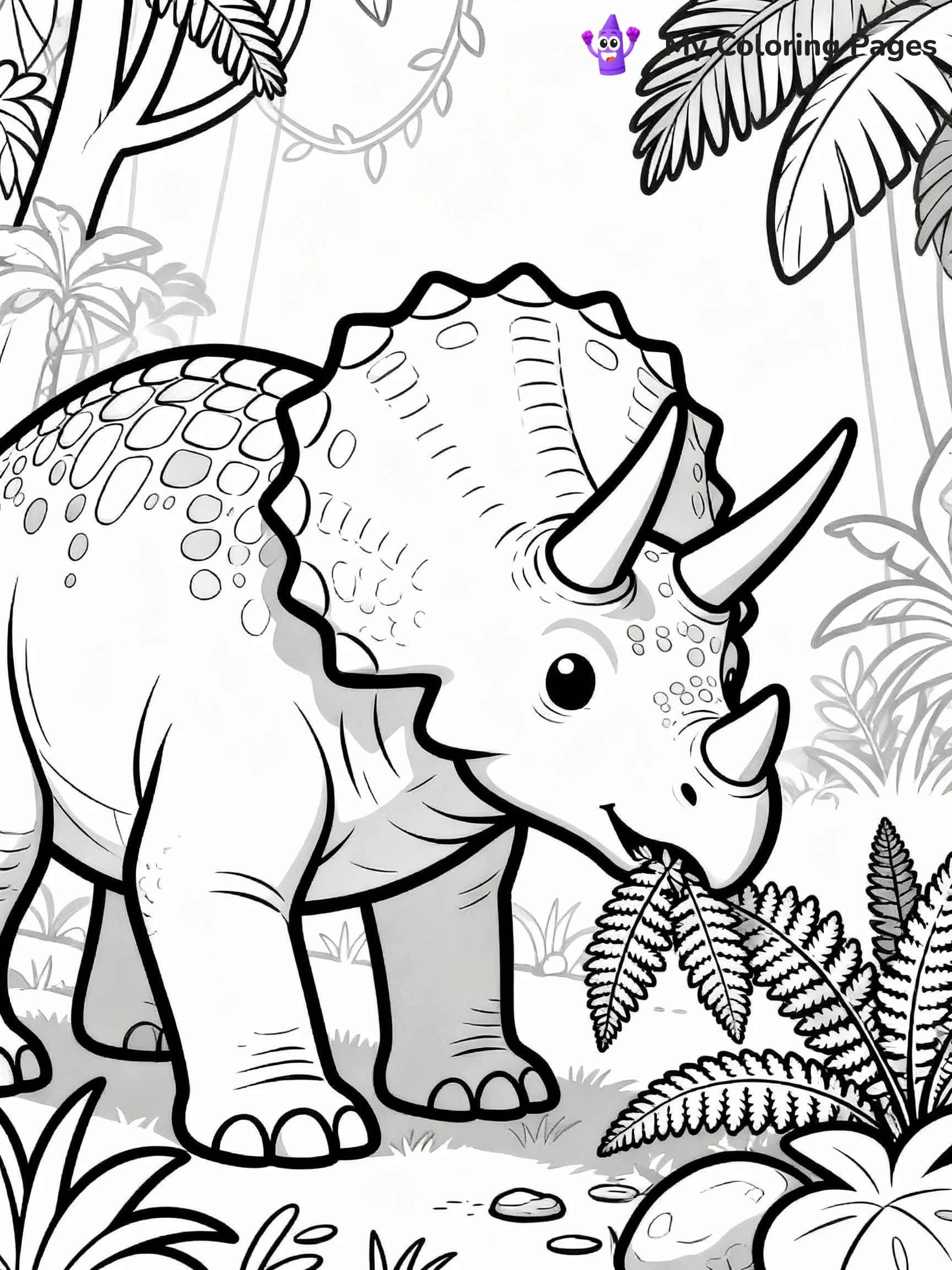 Triceratops Coloring Pages - 15