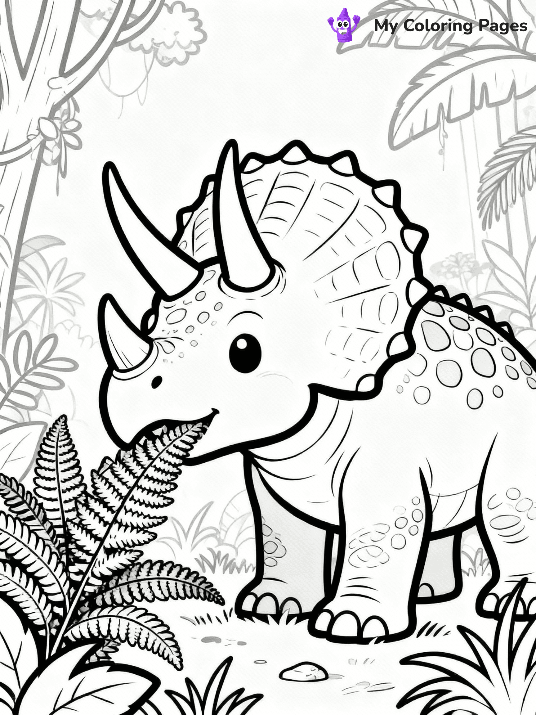 Triceratops Coloring Pages - 14