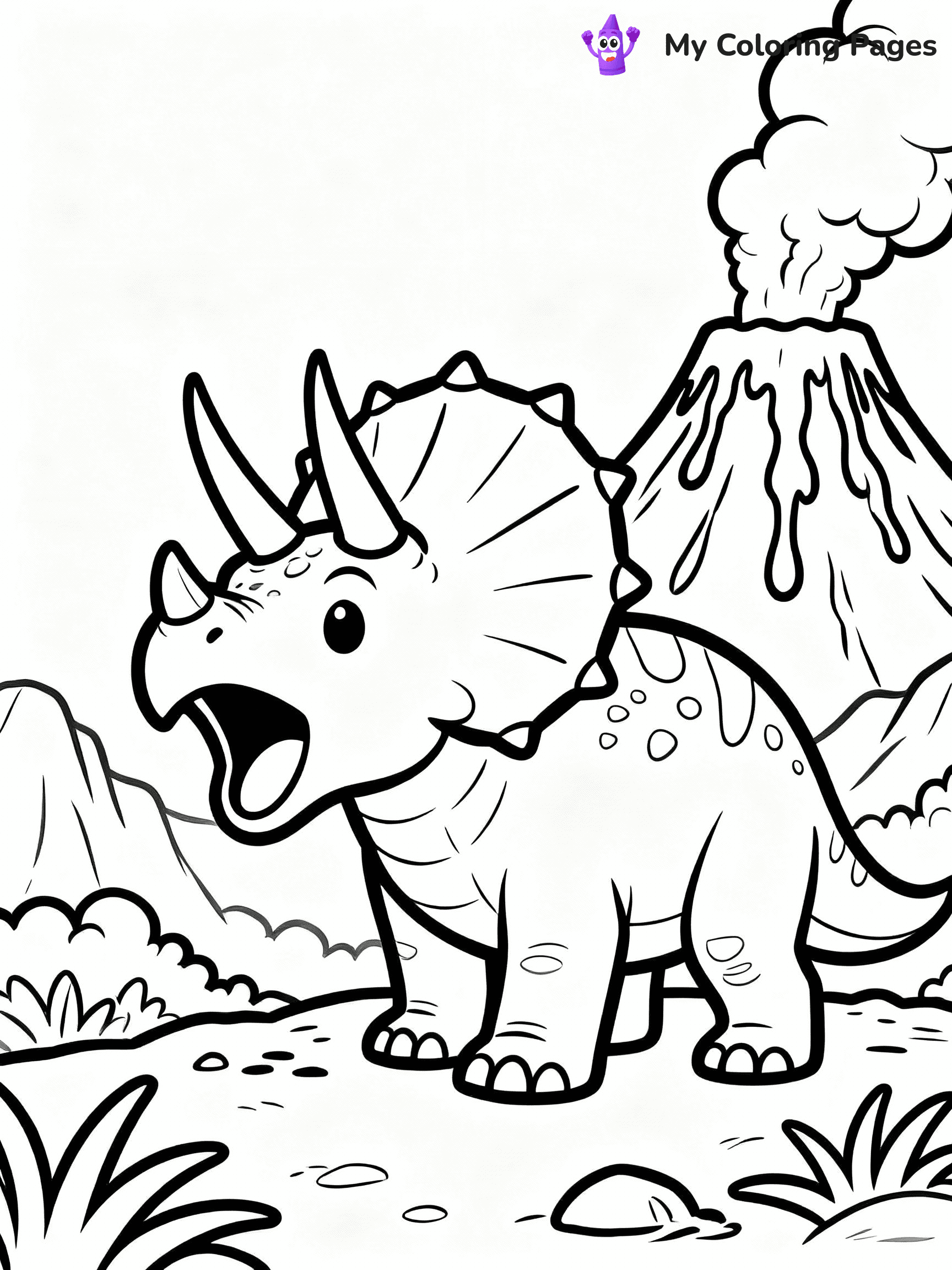 Triceratops Coloring Pages - 5