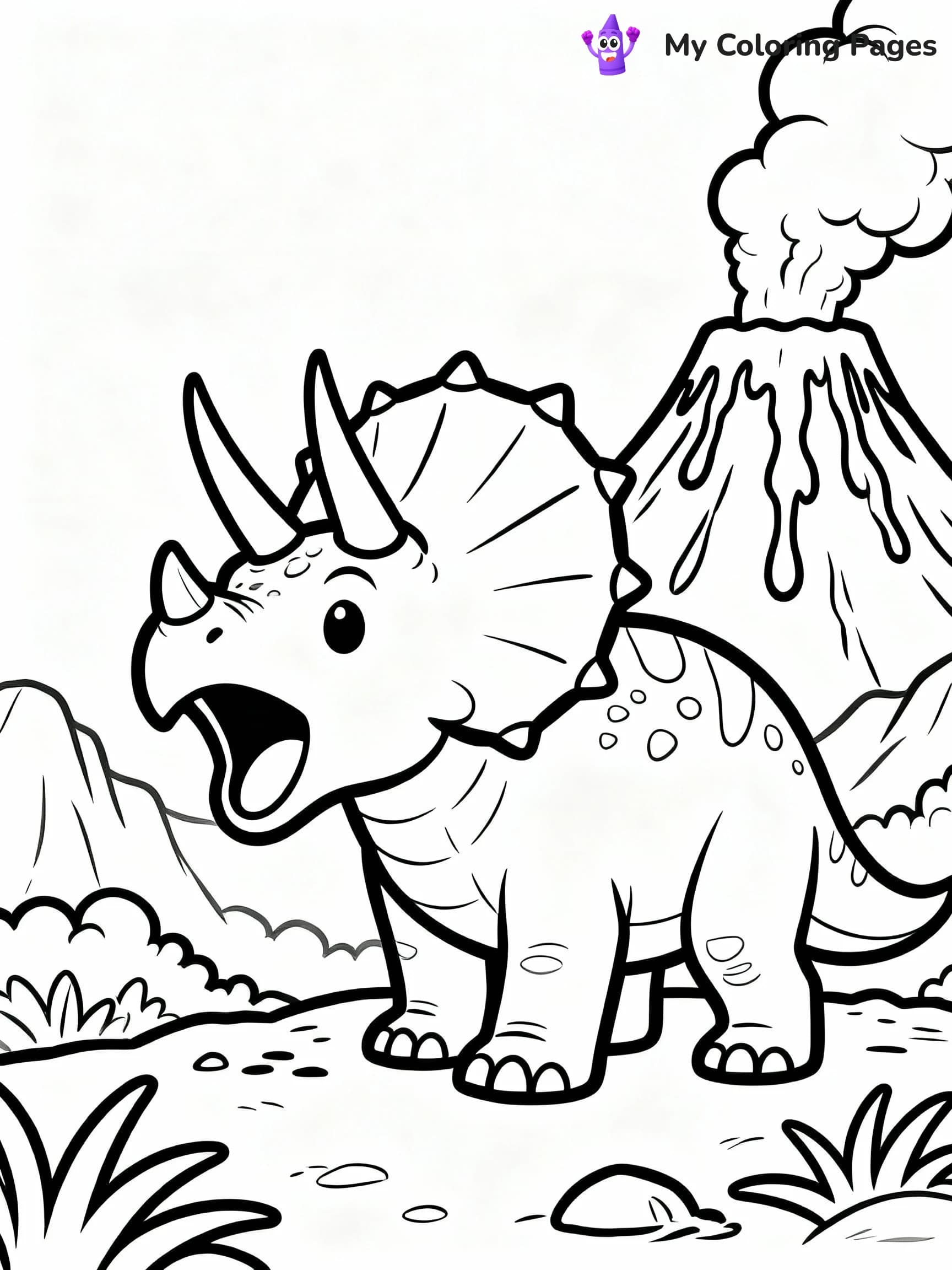 Triceratops Coloring Pages - 5