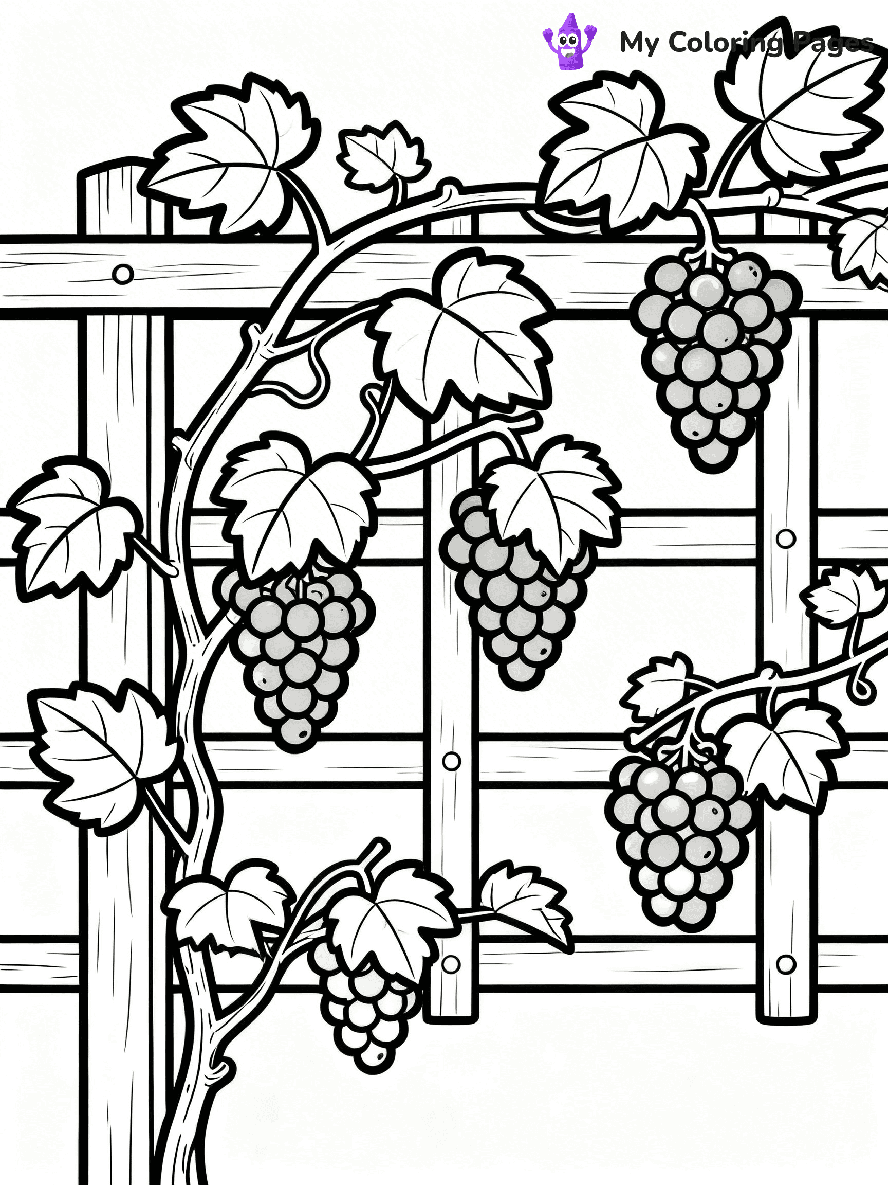 Grapes Coloring Pages - 24