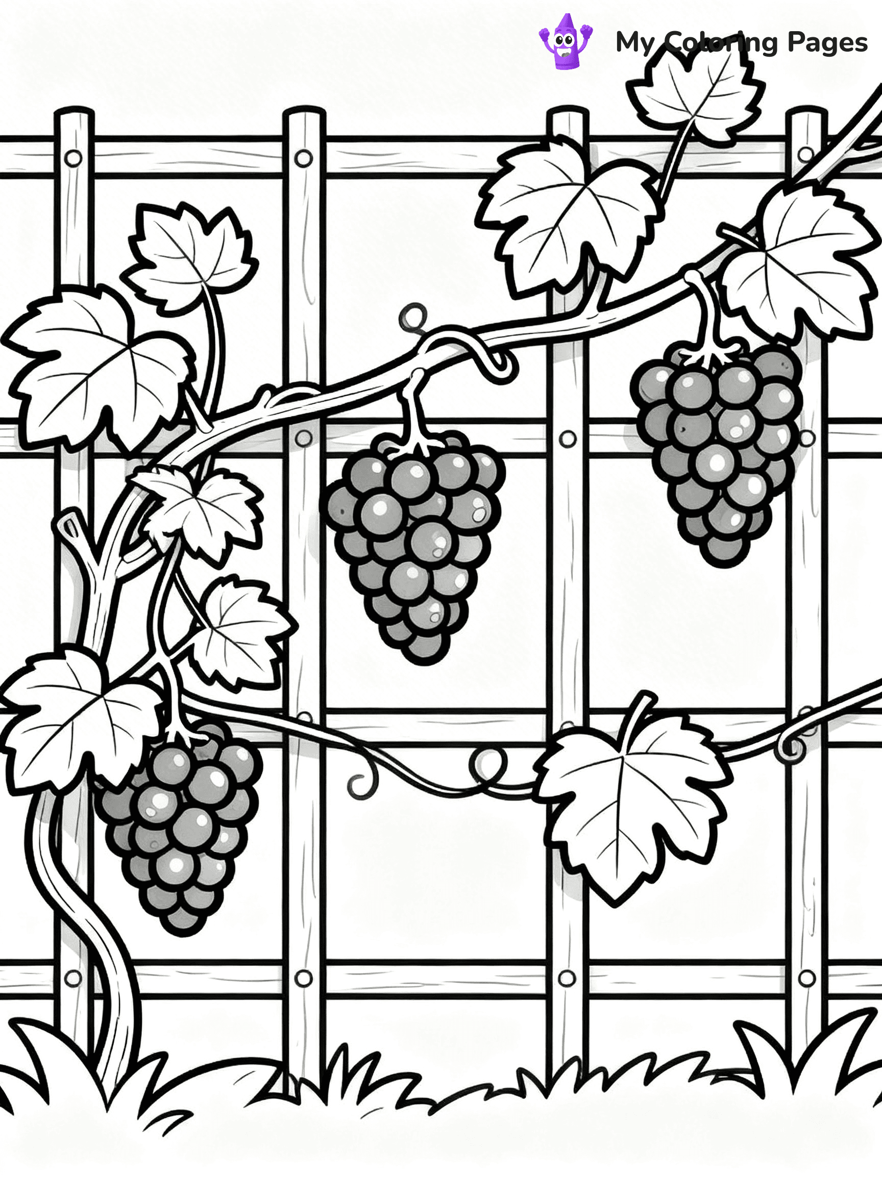 Grapes Coloring Pages - 23