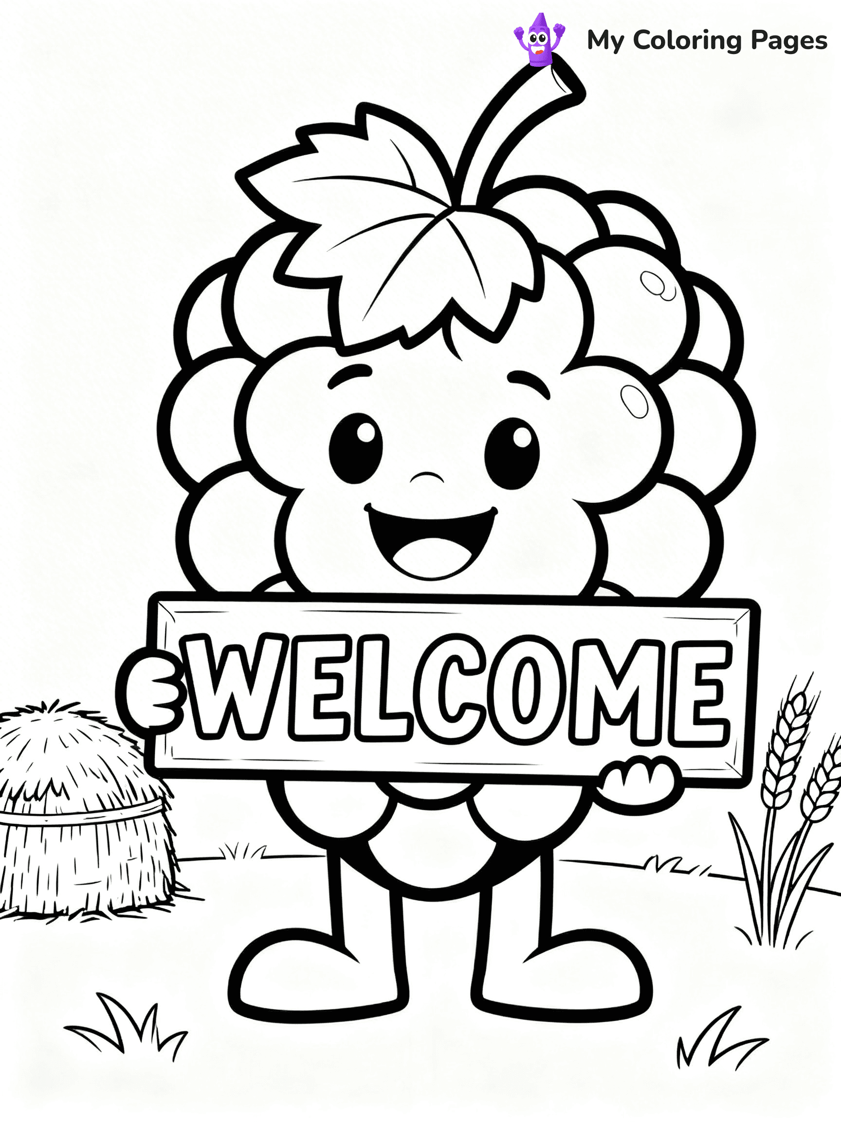 Grapes Coloring Pages - 19