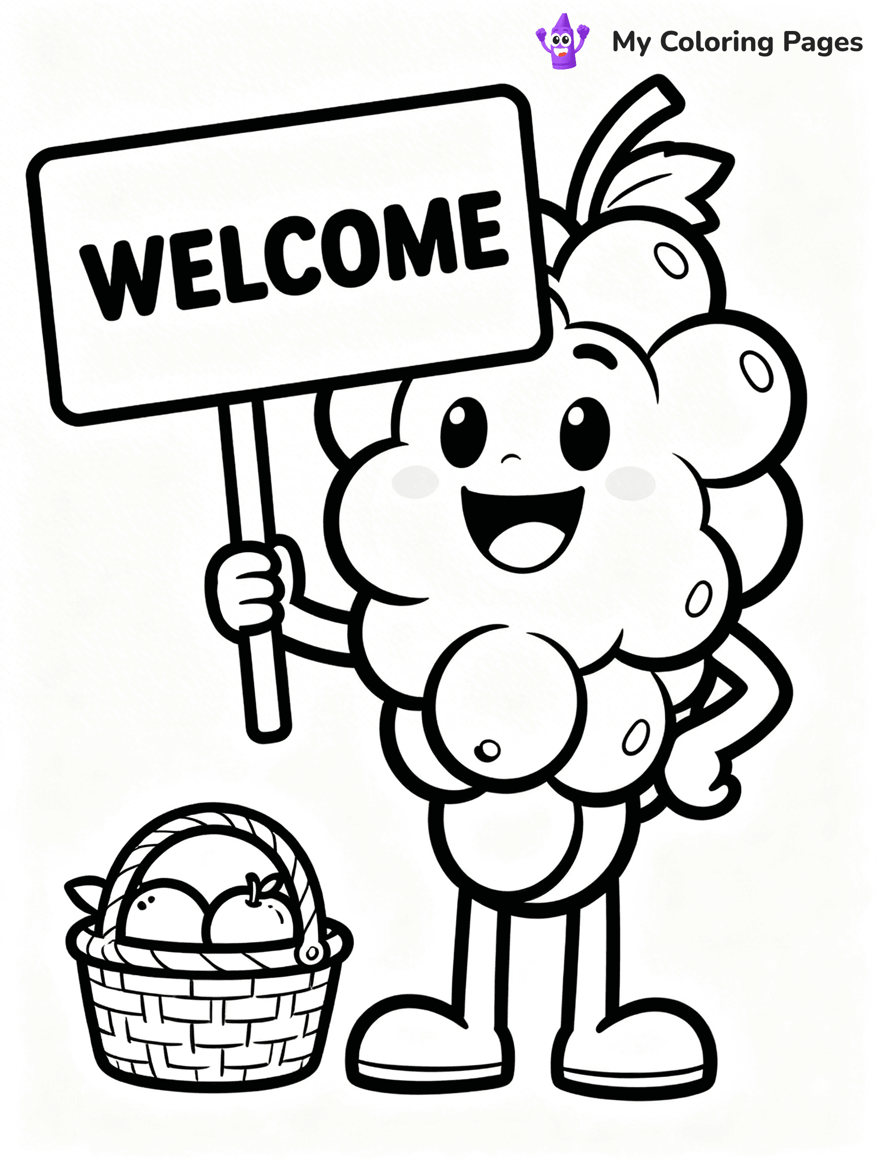 Grapes Coloring Pages - 18