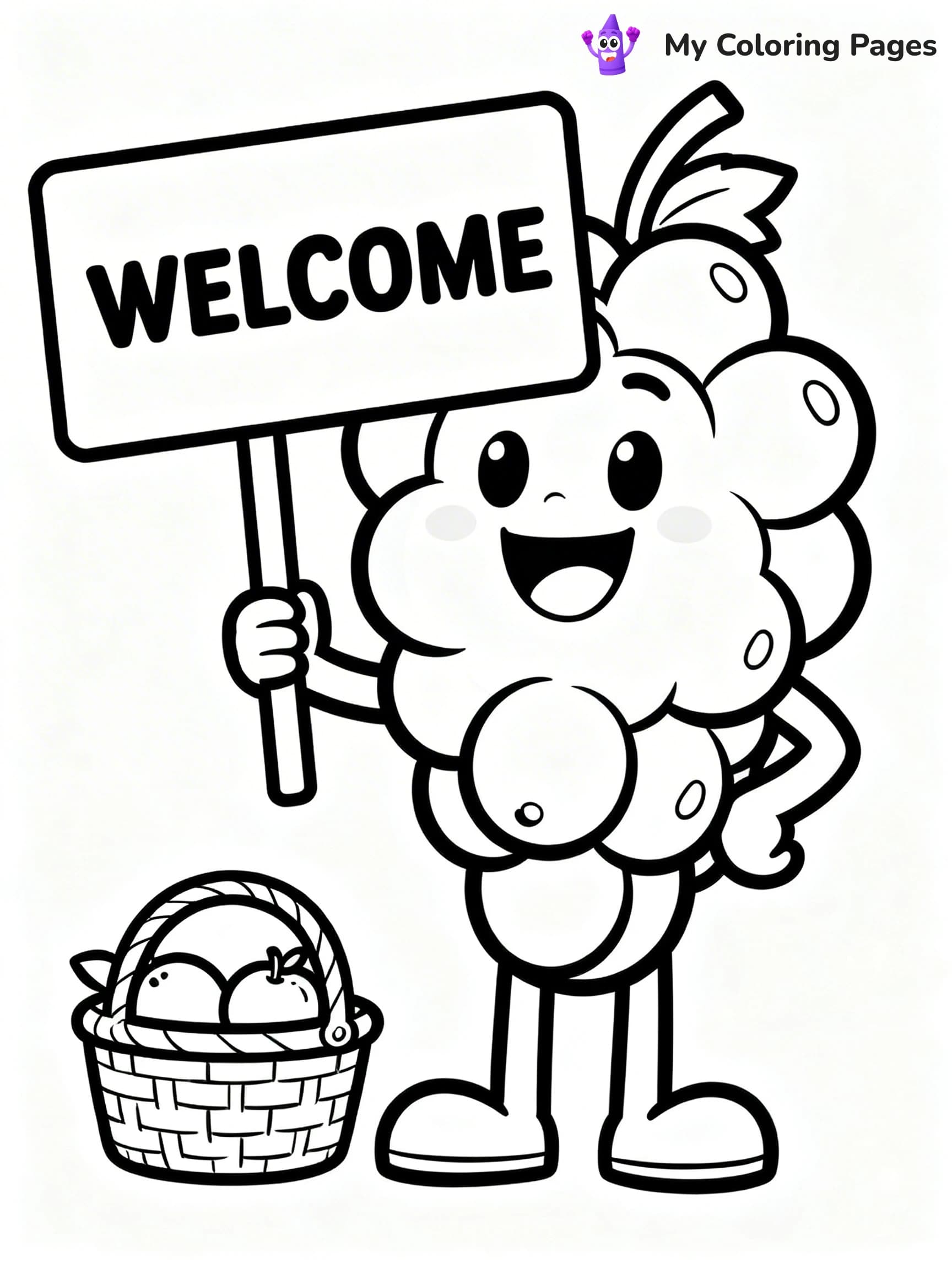 Grapes Coloring Pages - 18