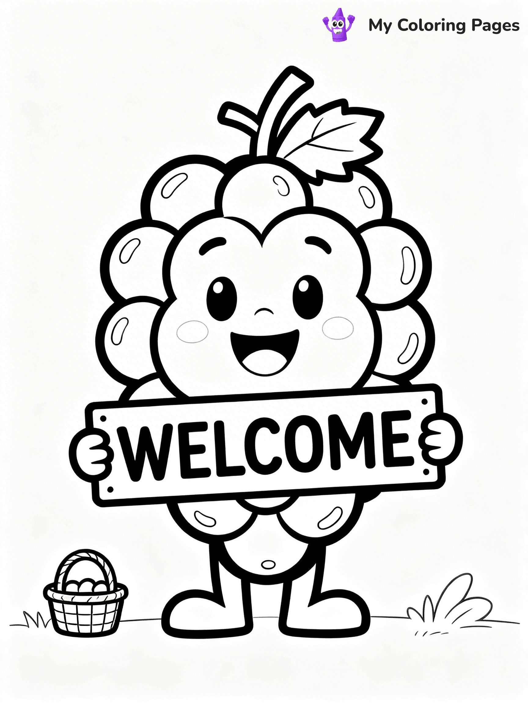 Grapes Coloring Pages - 16