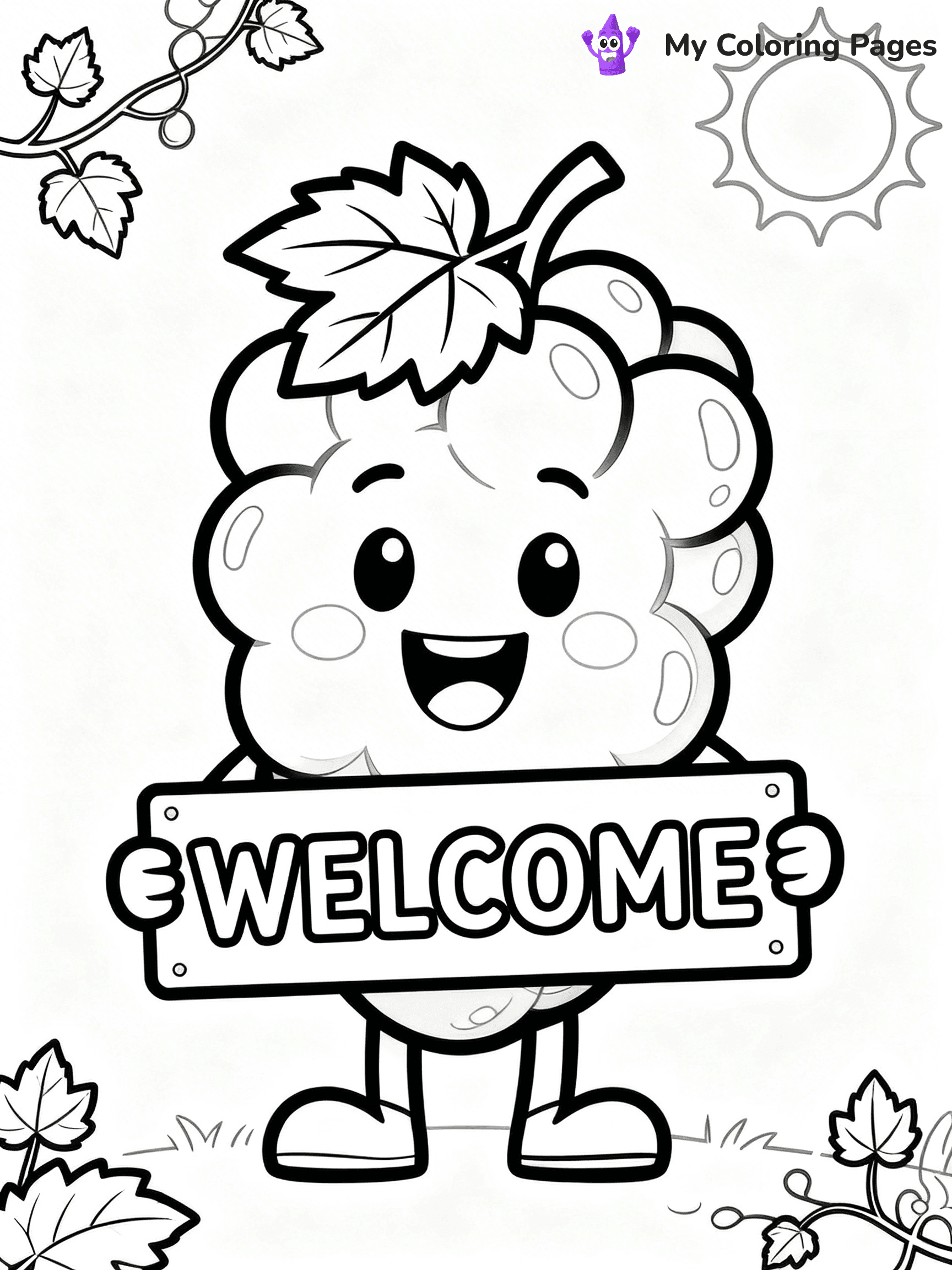 Grapes Coloring Pages - 15