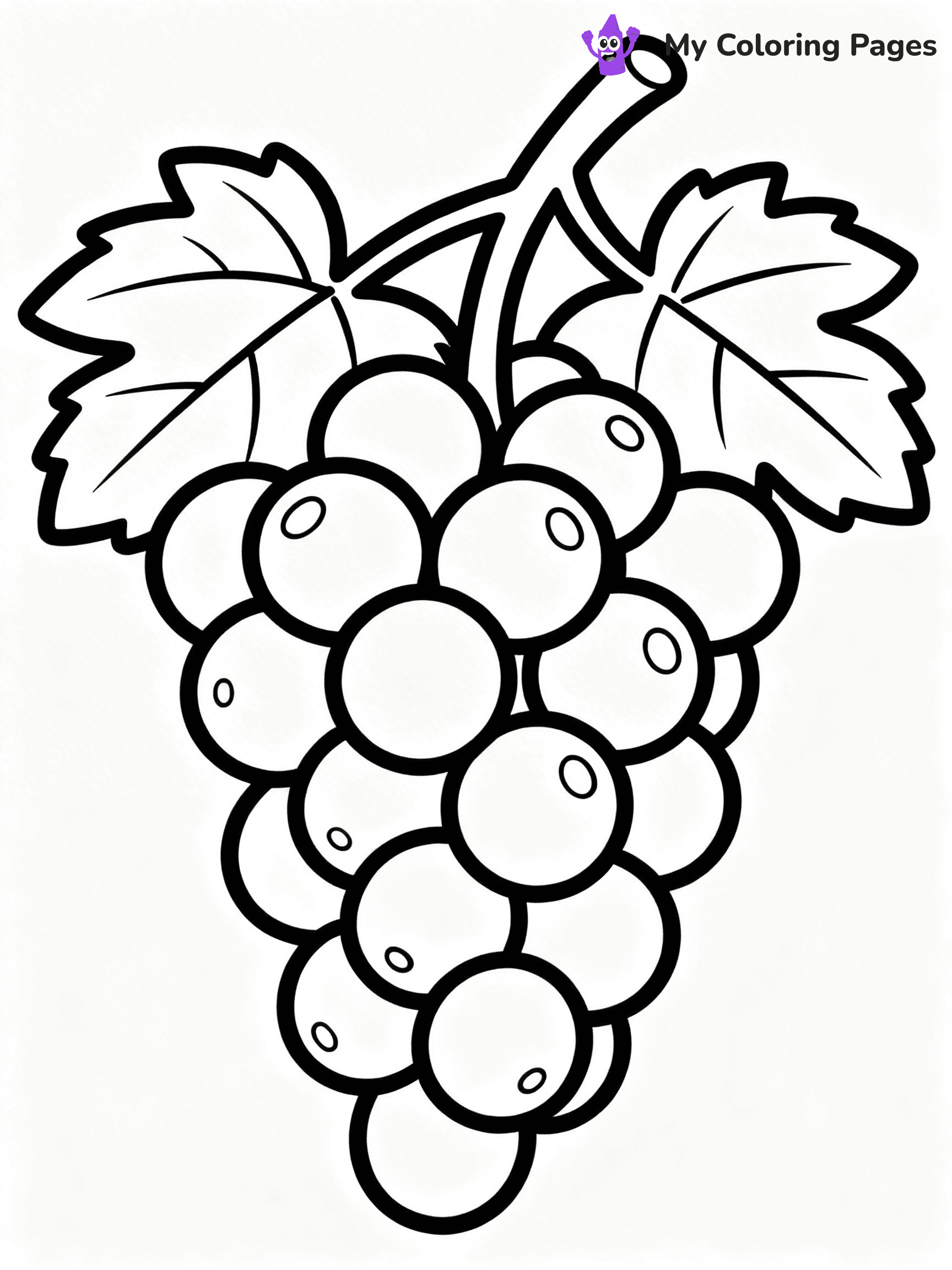Grapes Coloring Pages - 12