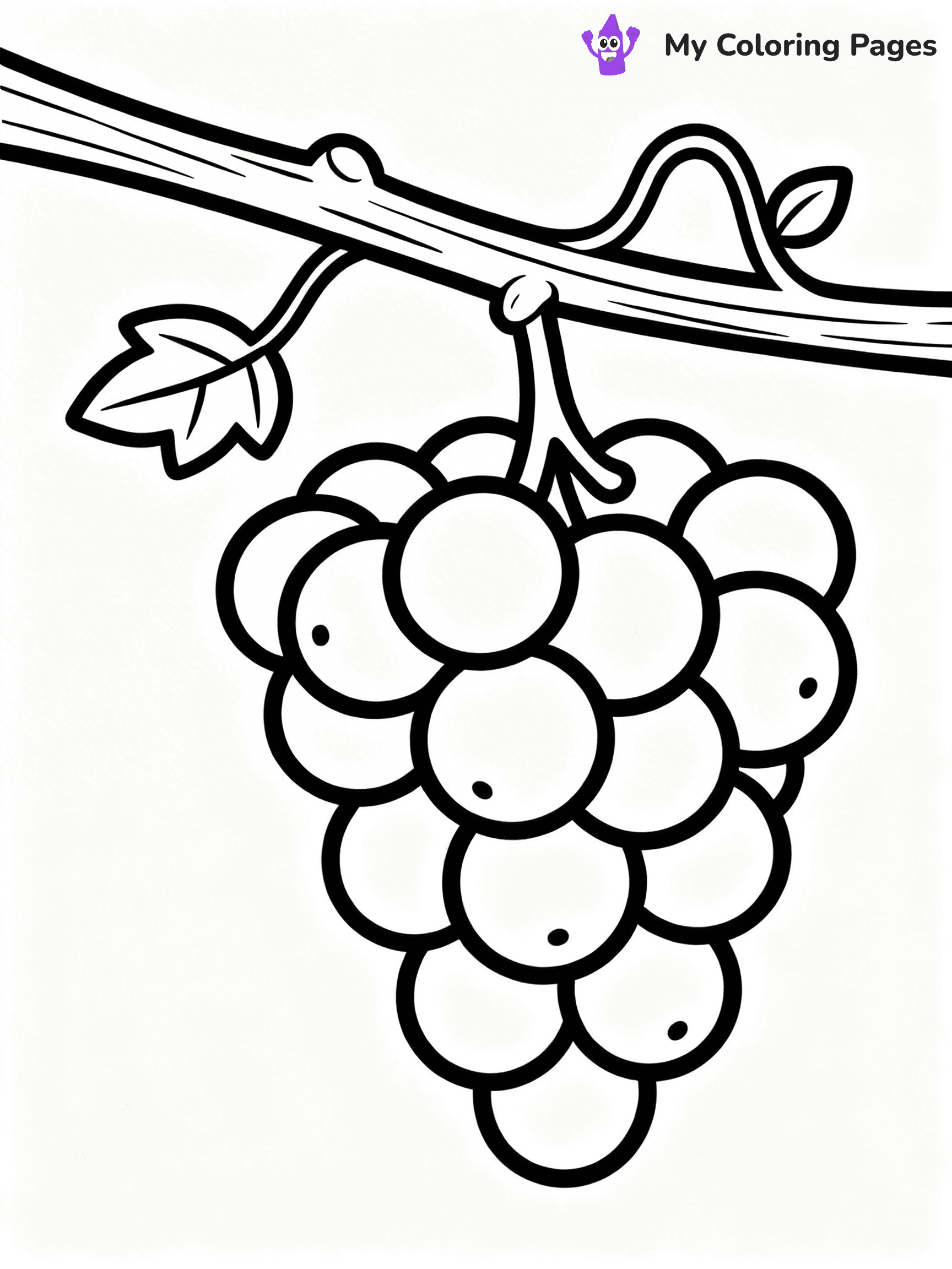 Grapes Coloring Pages - 11